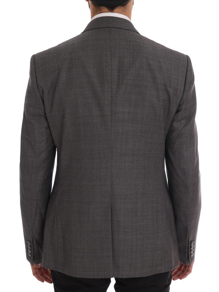 Dolce & Gabbana – Eleganter, grau karierter Wollblazer