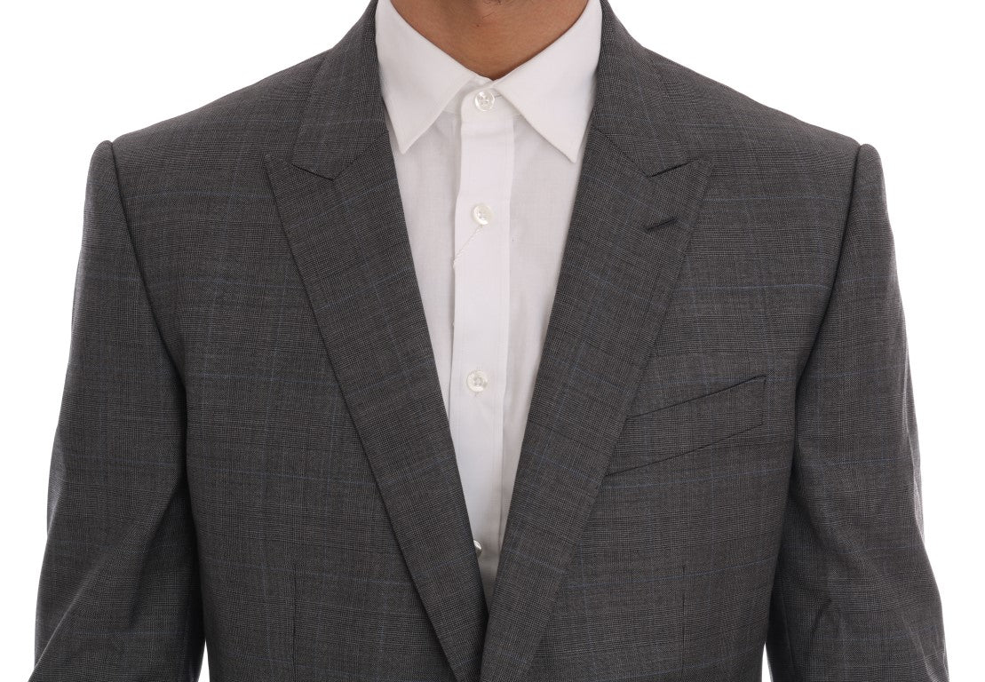 Dolce & Gabbana – Eleganter, grau karierter Wollblazer