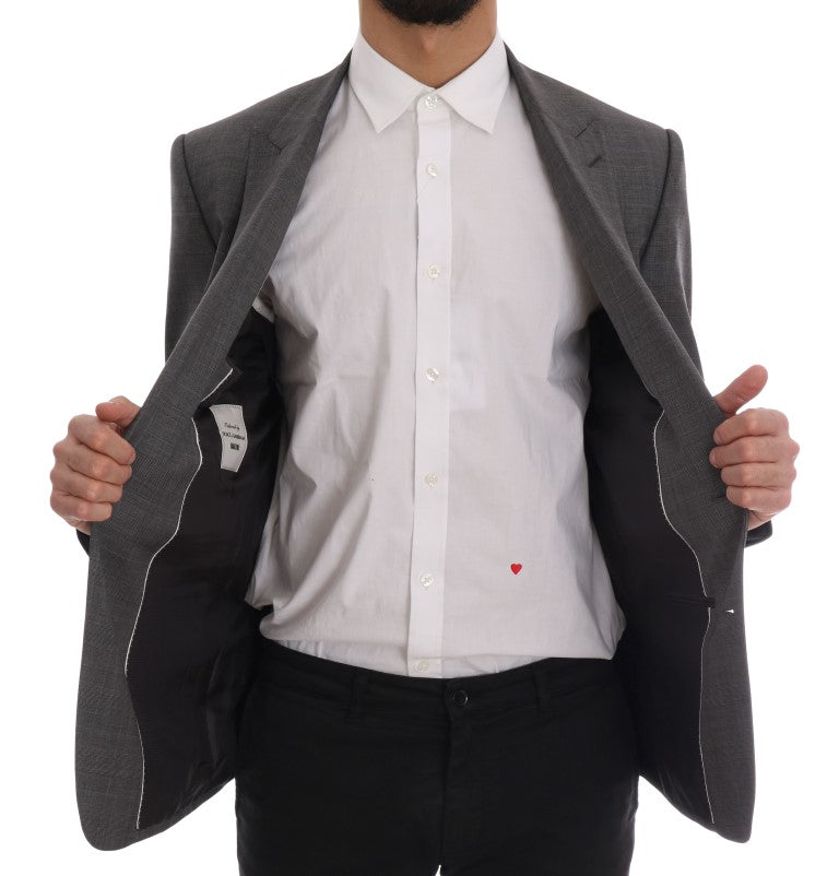 Dolce & Gabbana – Eleganter, grau karierter Wollblazer
