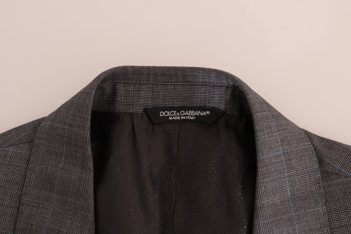 Dolce & Gabbana – Eleganter, grau karierter Wollblazer