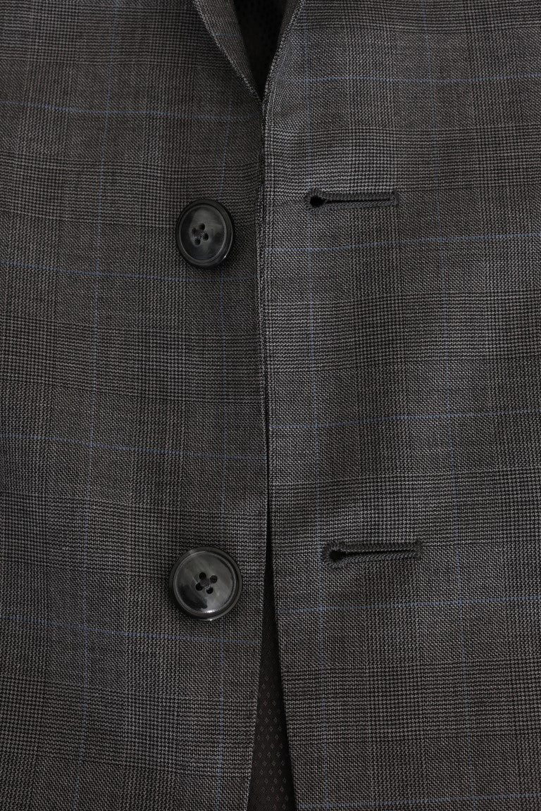 Dolce & Gabbana – Eleganter, grau karierter Wollblazer