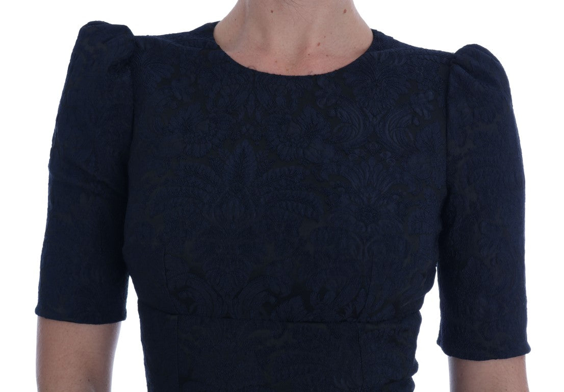 Rochie mini evazată cu brocart floral Dolce & Gabbana