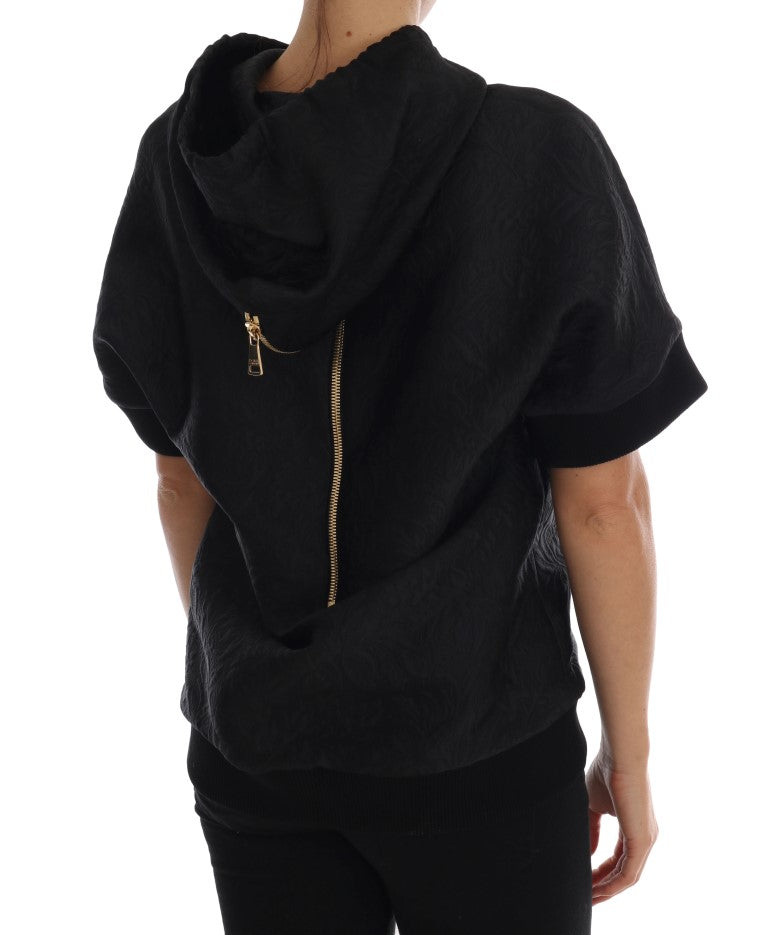 Dolce & Gabbana – Kapuzenpullover mit verzaubertem Brokat und Kristallen