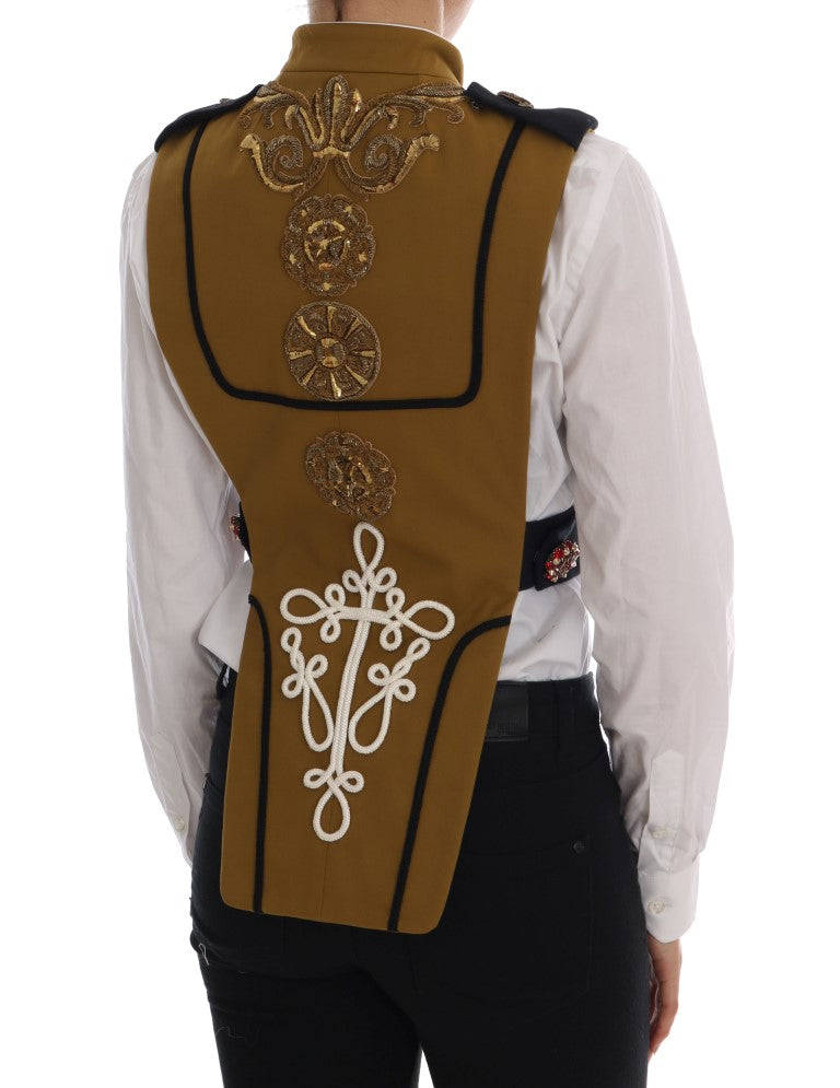 Dolce & Gabbana Runway – Weste mit Kristallverzierung und Kreuz