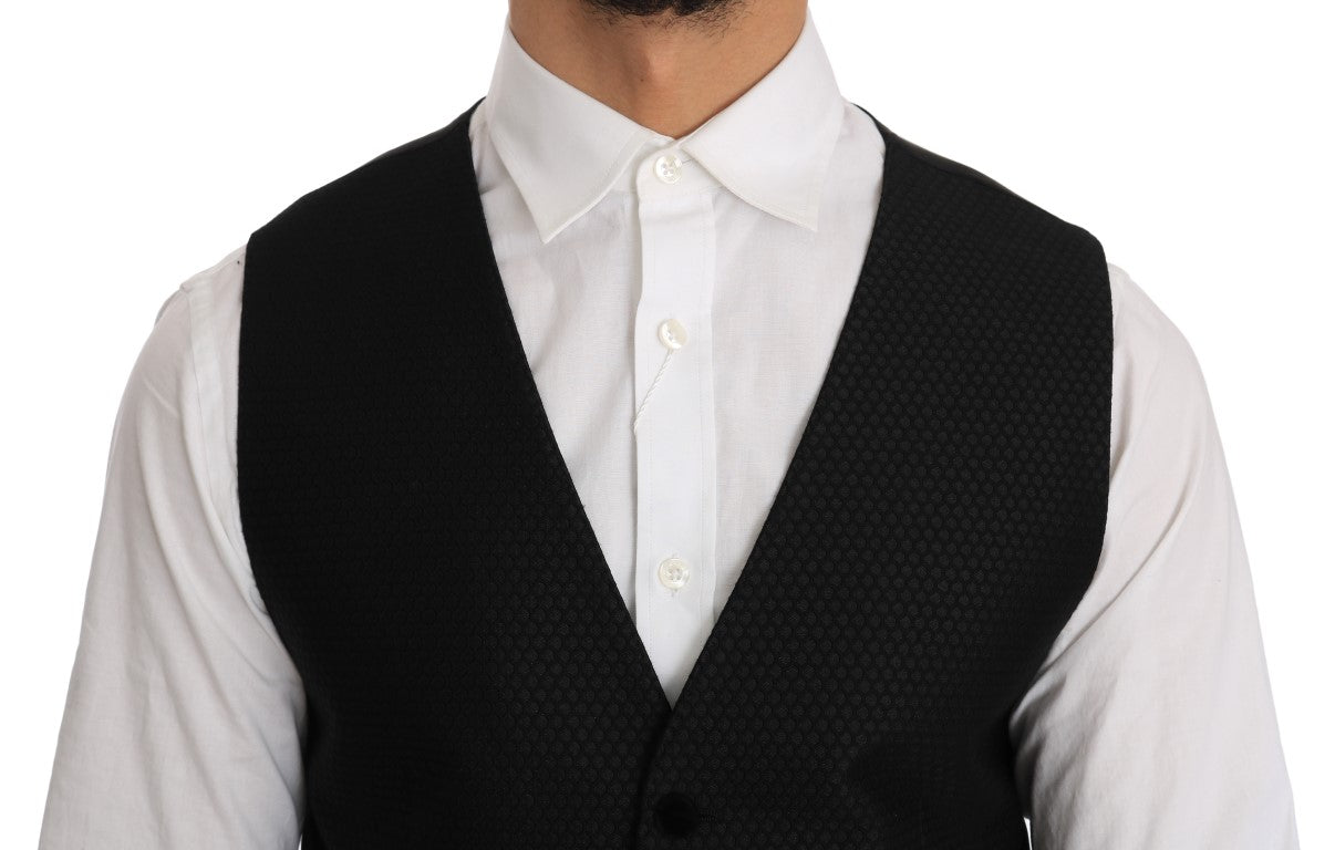 Dolce & Gabbana – Elegante schwarze Weste mit Polka Dot-Muster