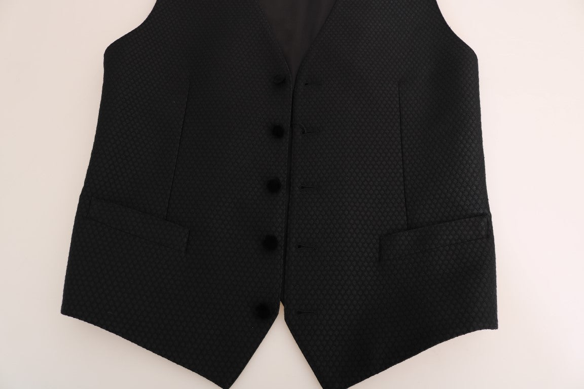 Dolce & Gabbana – Elegante schwarze Weste mit Polka Dot-Muster