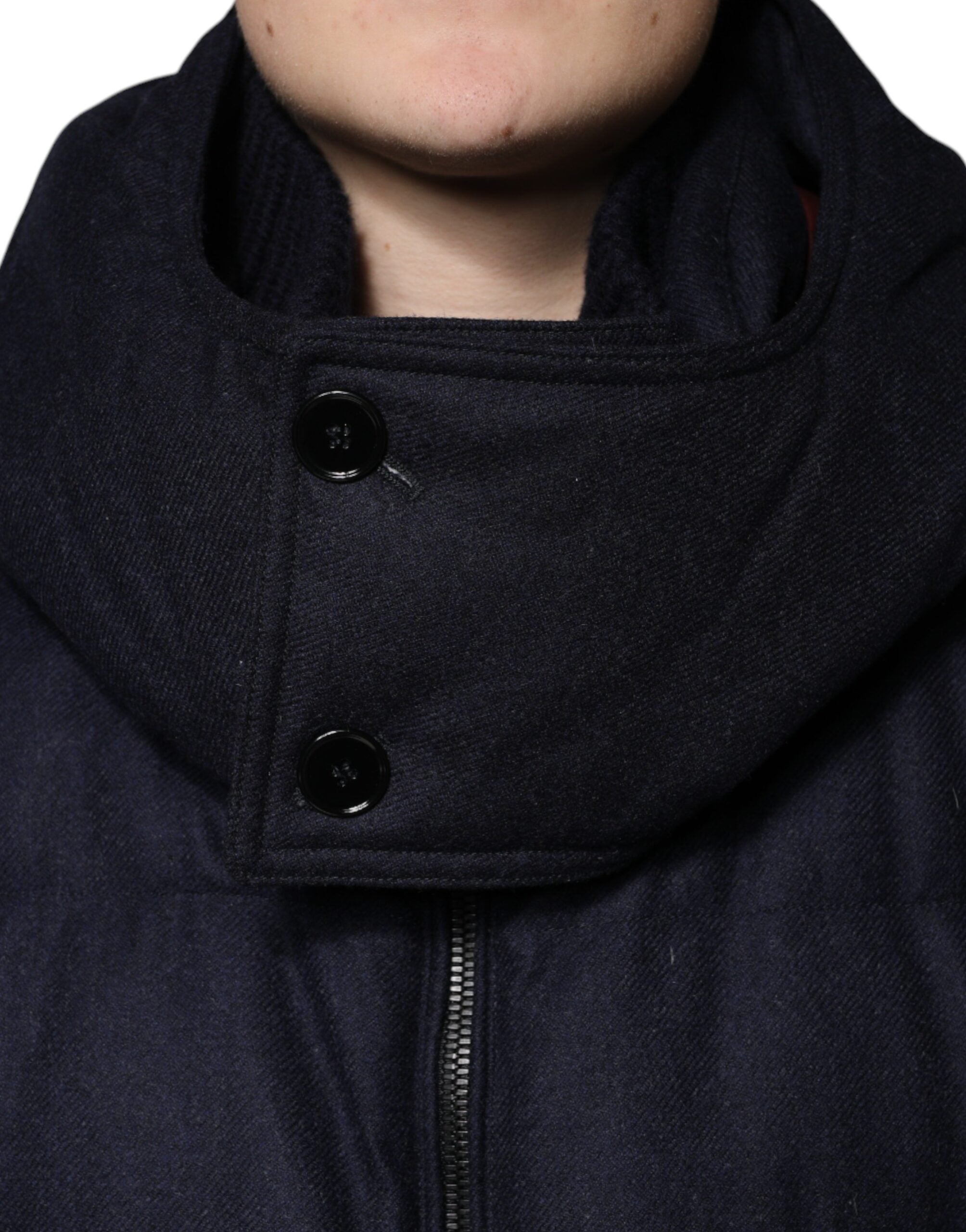 Dolce & Gabbana – Pufferjacke aus schwarzem Nylon mit Kapuze für Herren