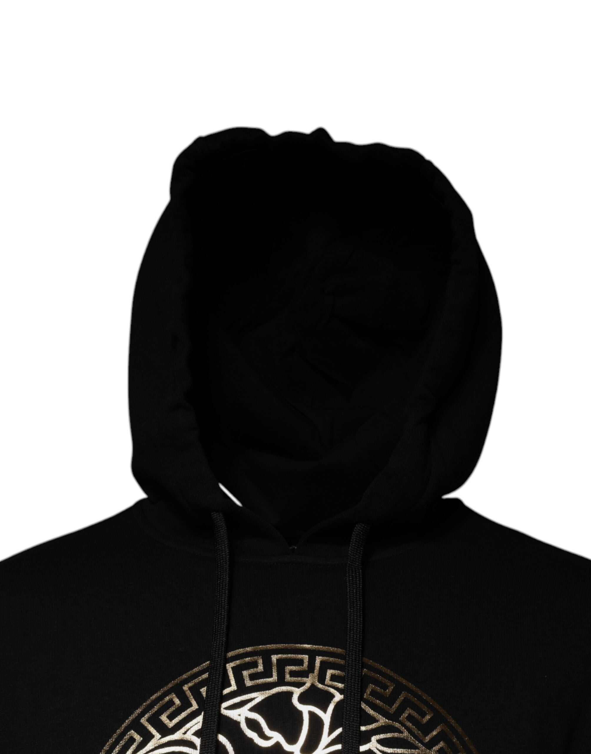 Versace – Schwarzer Medusa-Kapuzenpullover aus Baumwolle