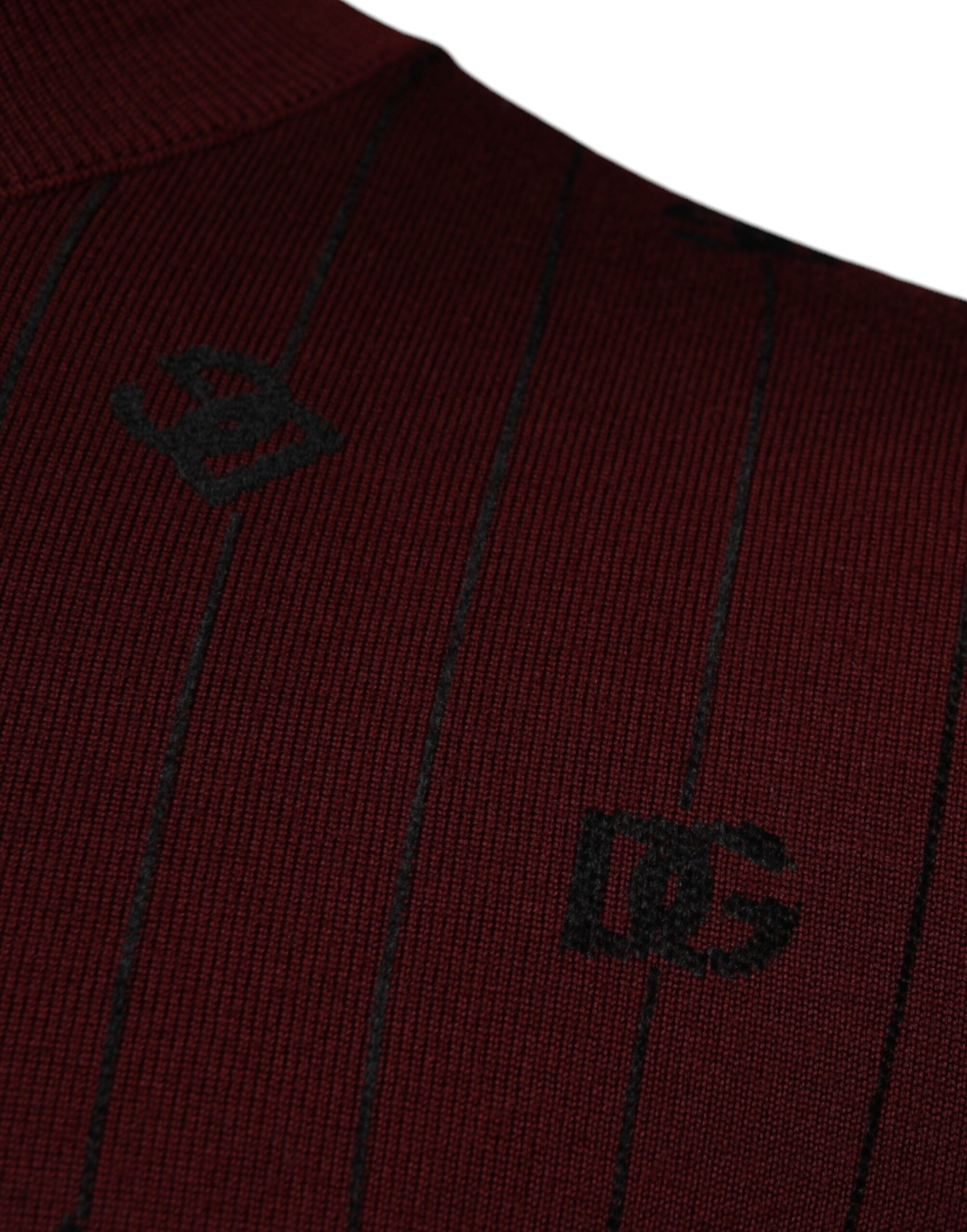 Dolce & Gabbana – Kastanienbrauner Rollkragenpullover mit Monogramm