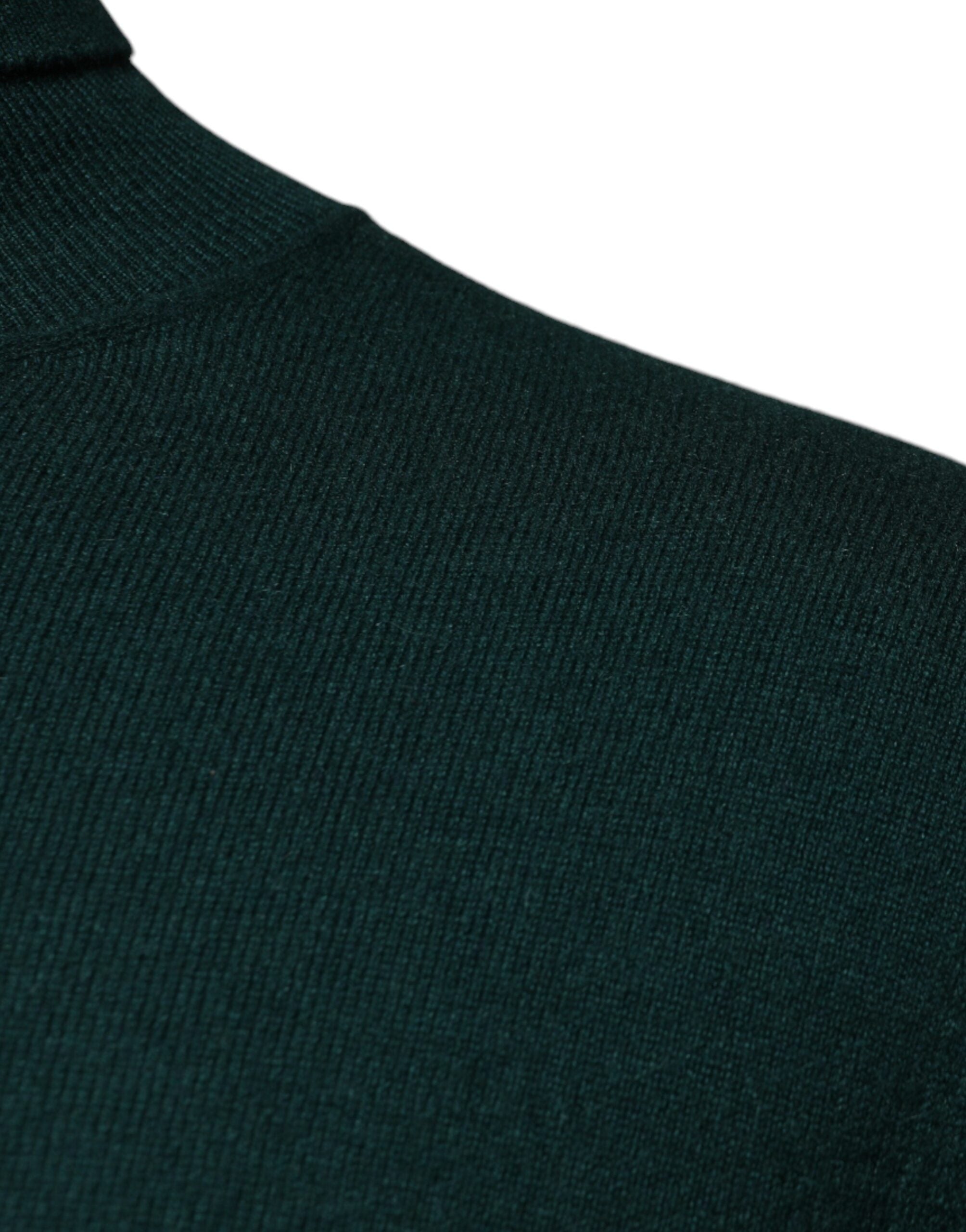 Dolce & Gabbana Grüner Rollkragenpullover aus Kaschmir für Herren