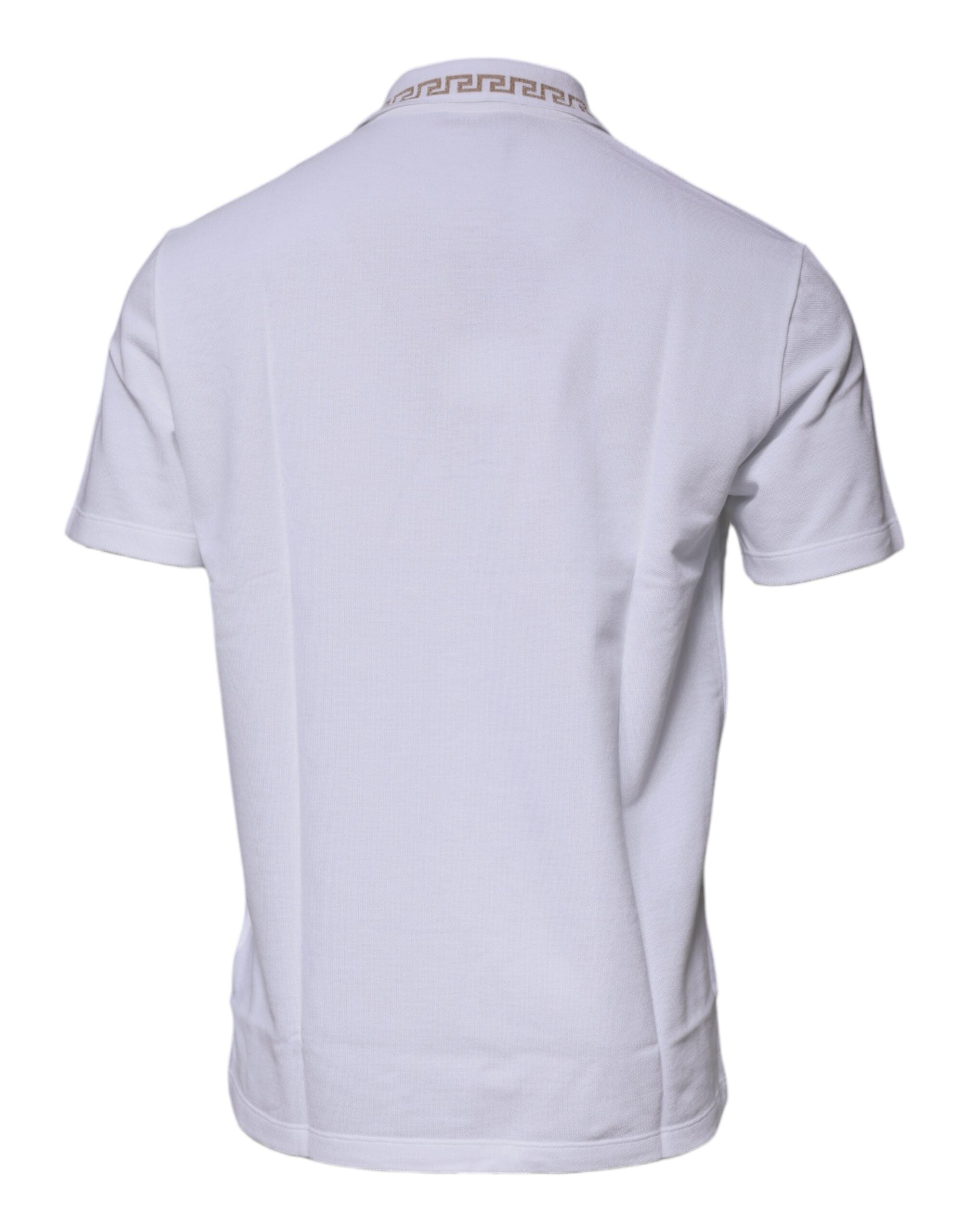 Versace Weißes Polo-T-Shirt mit Kragen aus Viskose für Herren