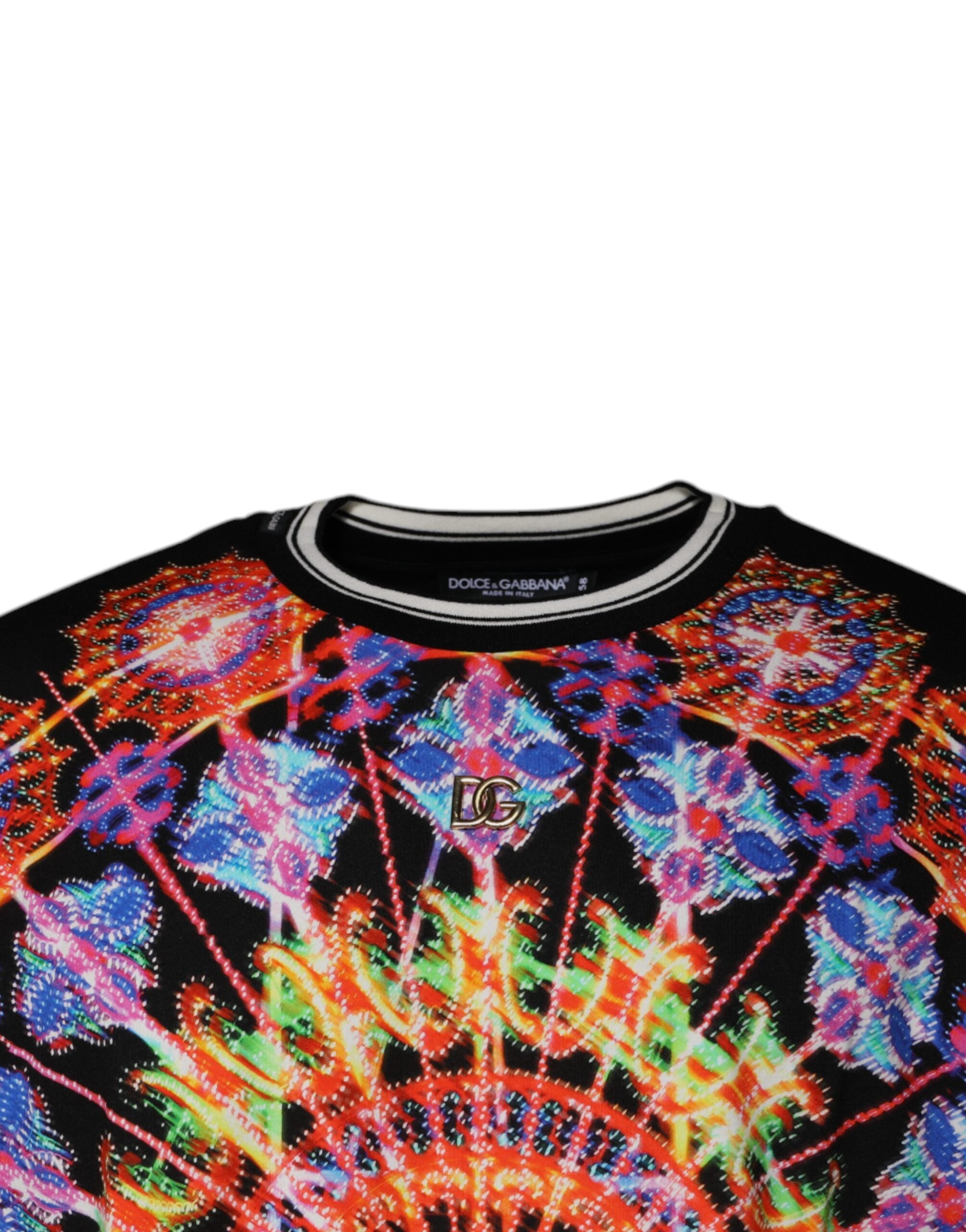 Dolce & Gabbana Tricou cu mânecă scurtă pentru bărbați, model Kaleidoscope multicolor