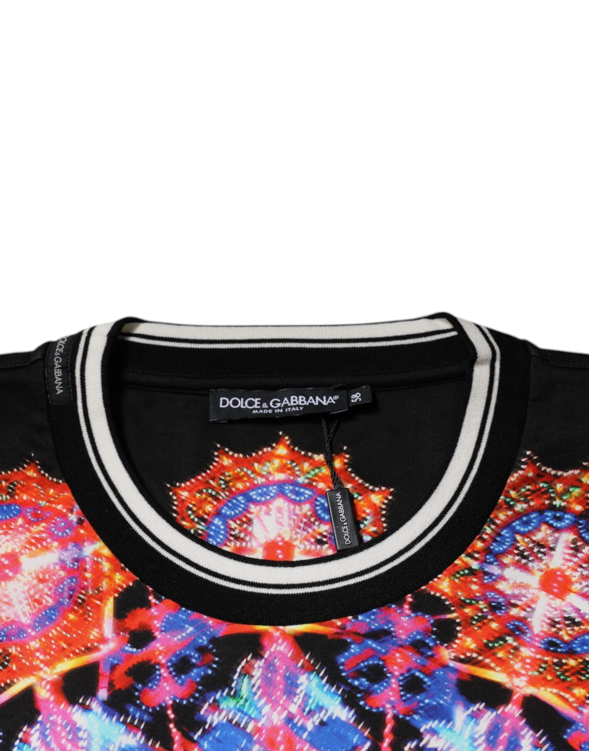 Dolce & Gabbana Tricou cu mânecă scurtă pentru bărbați, model Kaleidoscope multicolor