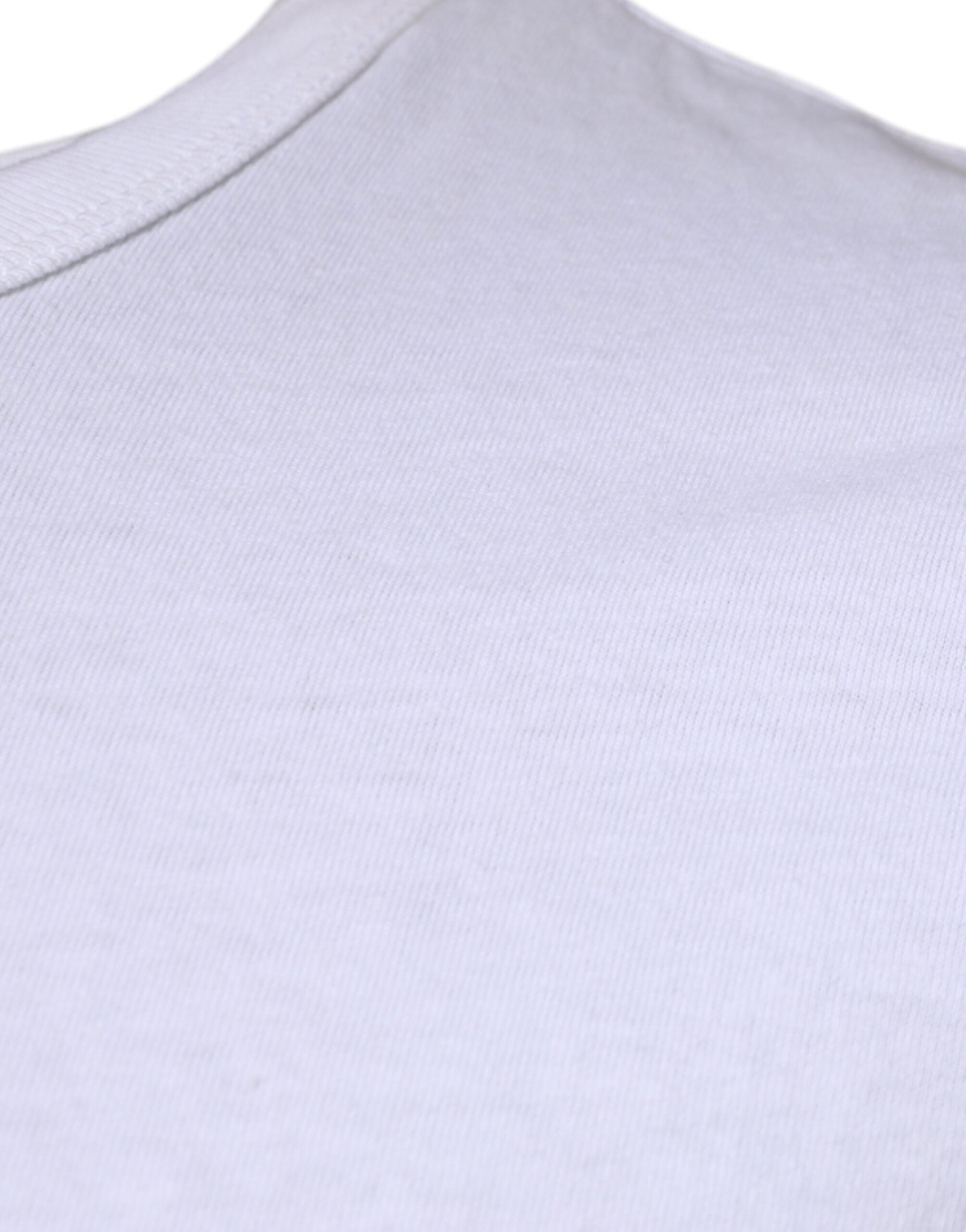 Tricou Dolce & Gabbana cu dungi albe și guler rotund și mânecă scurtă