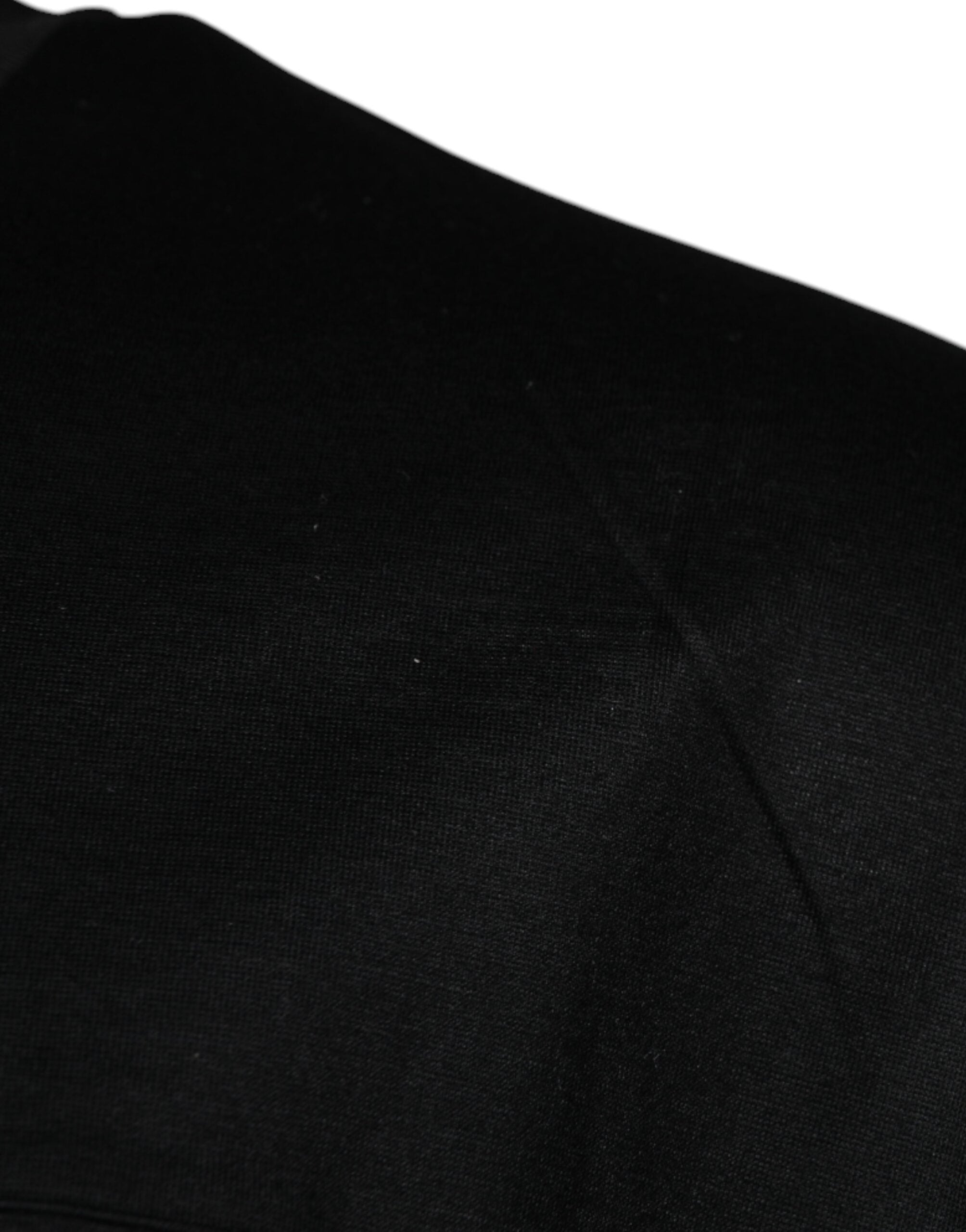 Tricou Dolce & Gabbana negru cu guler rotund și mânecă scurtă