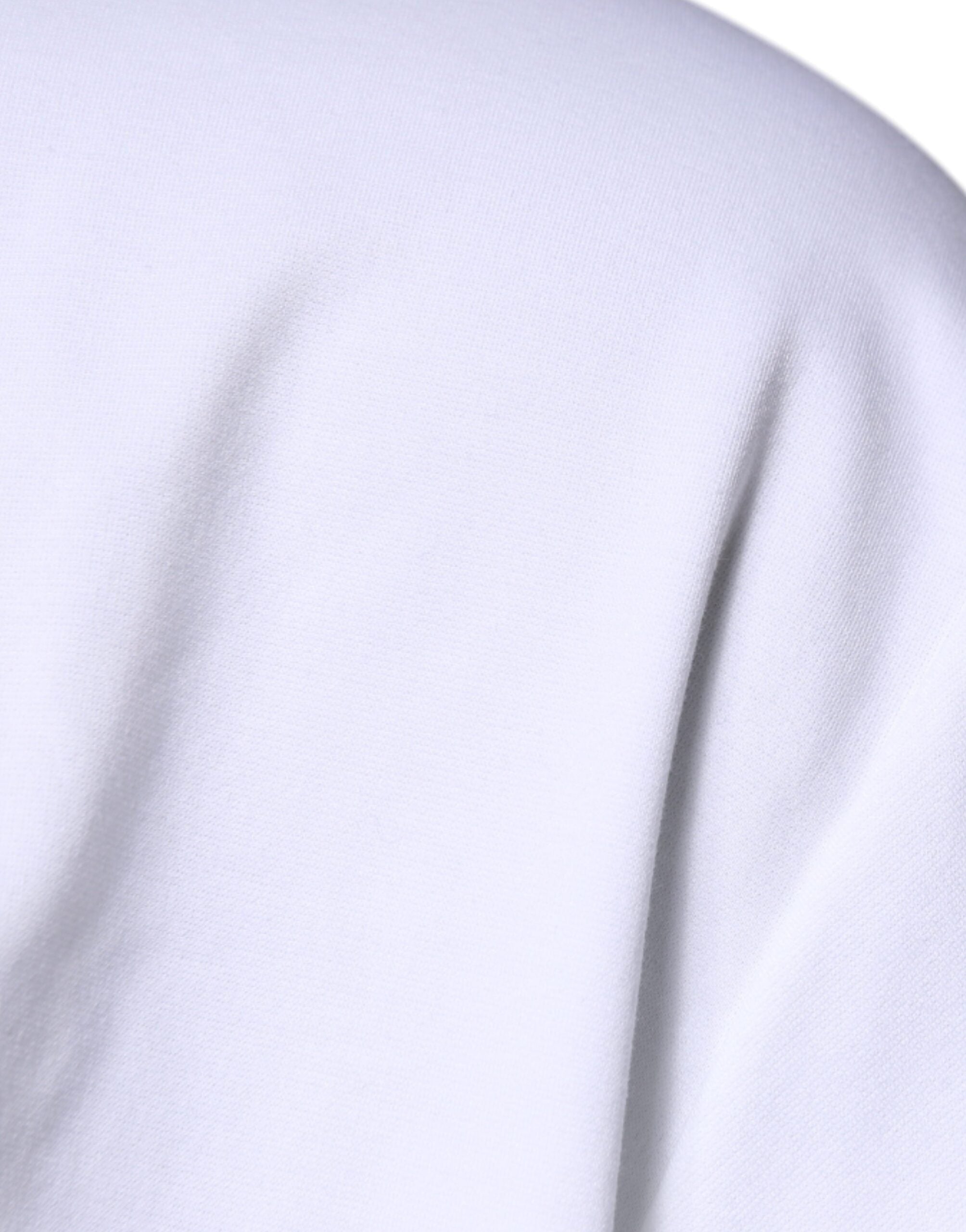 Tricou Dolce & Gabbana alb cu guler rotund din bumbac și logo DG