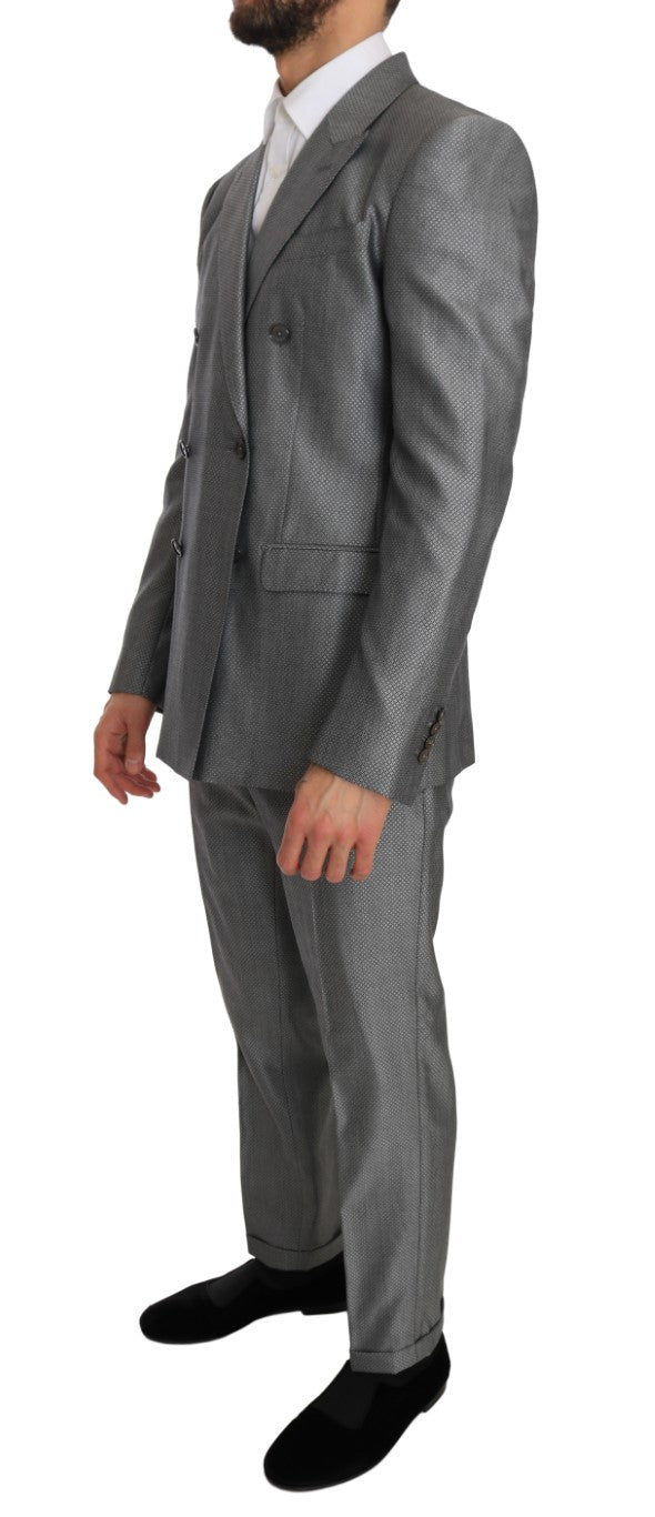 Dolce & Gabbana Eleganter schwarzer Zweireiheranzug