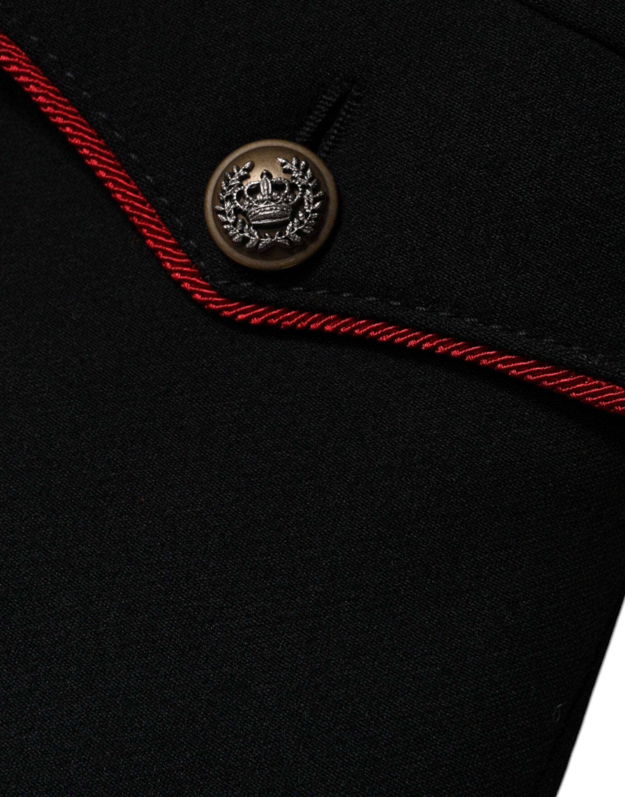 Dolce & Gabbana – Schwarze, einreihige Trenchcoat-Jacke
