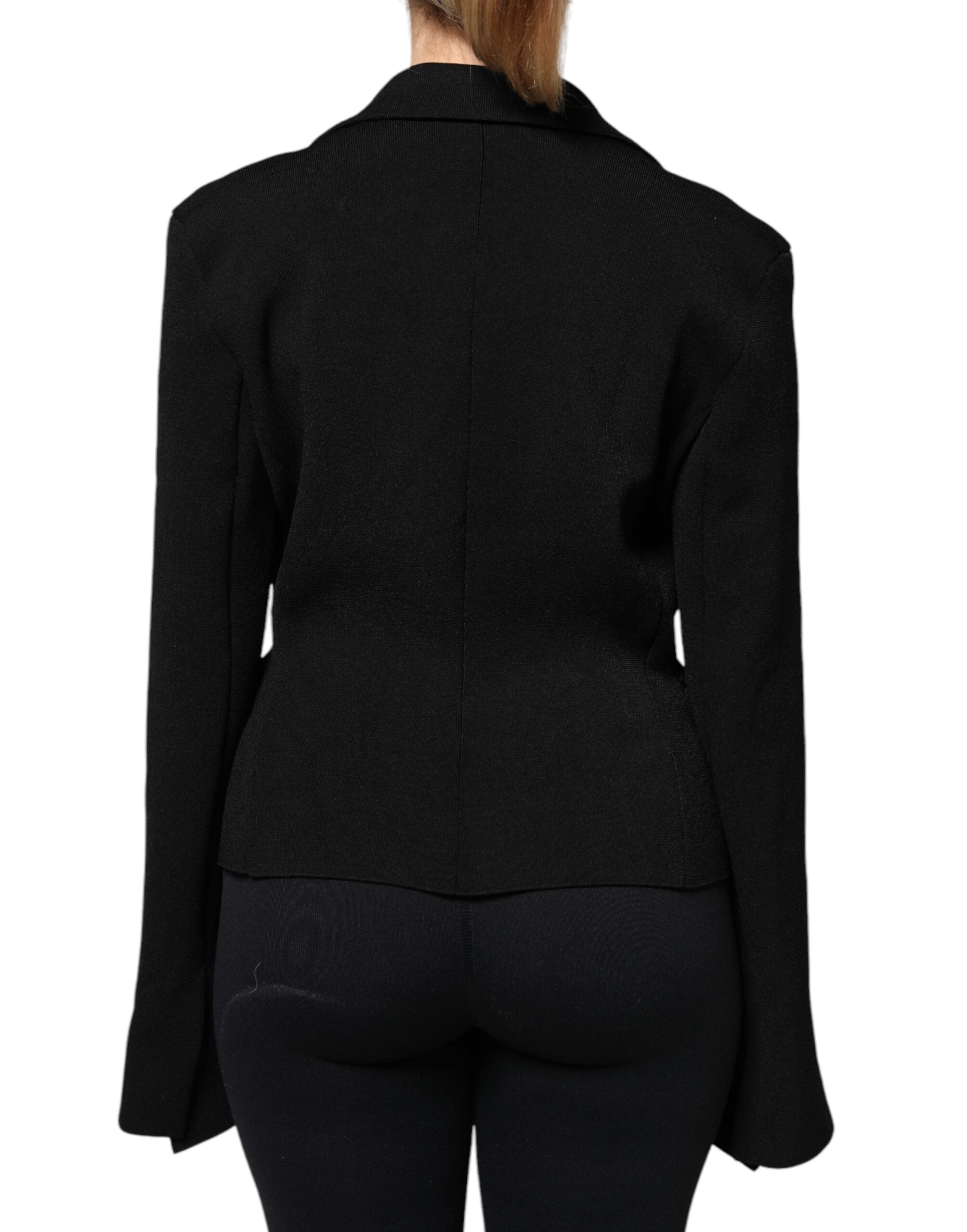 Dolce & Gabbana – Einreihige Blazerjacke aus schwarzer Viskose