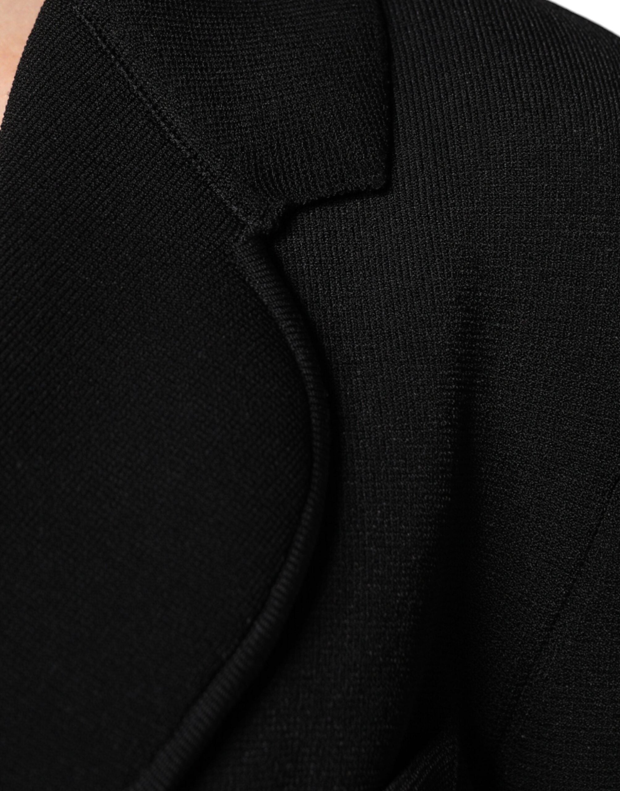Dolce & Gabbana – Einreihige Blazerjacke aus schwarzer Viskose