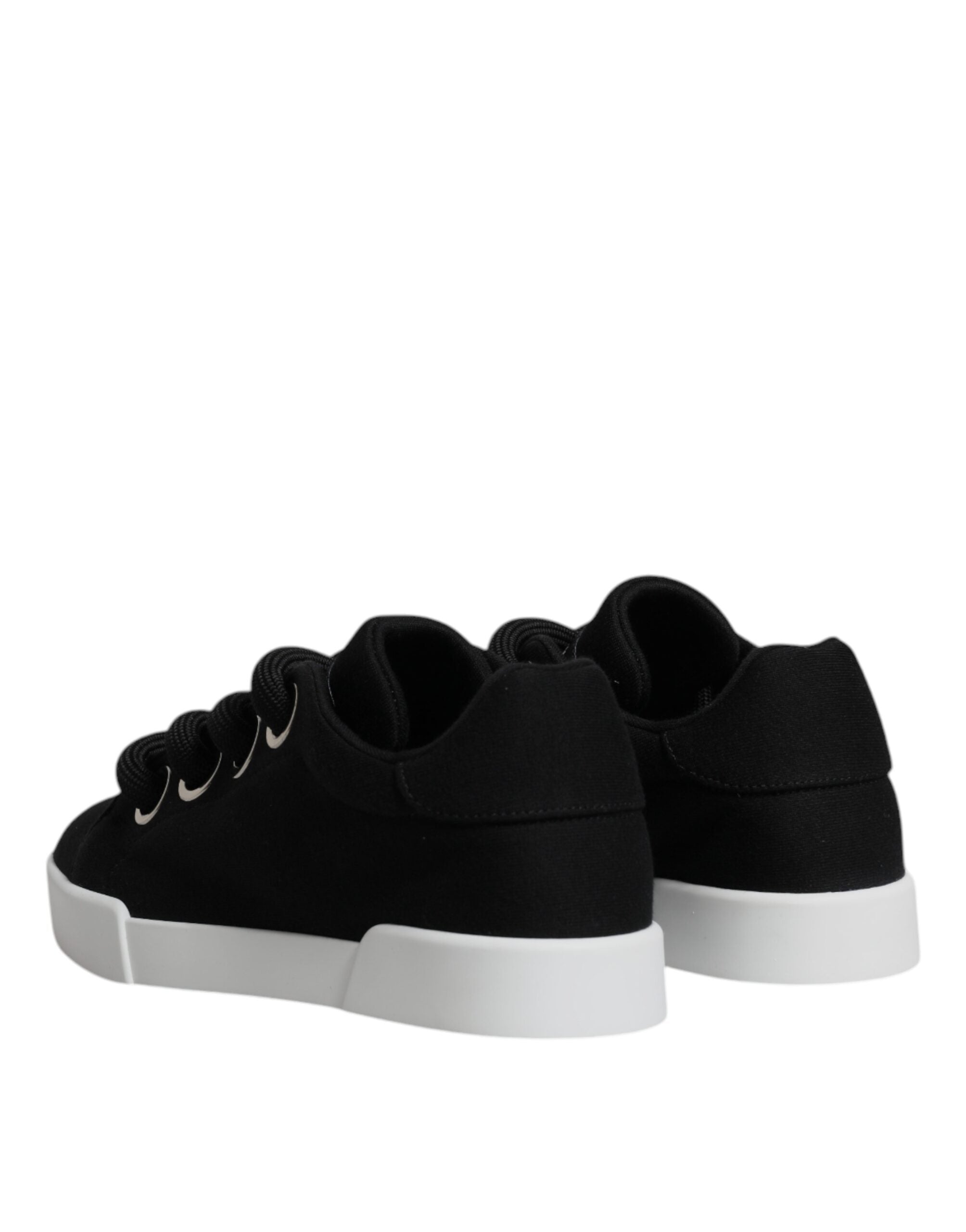 Dolce & Gabbana – Schwarze Portofino-Sneaker mit niedrigem Schaft