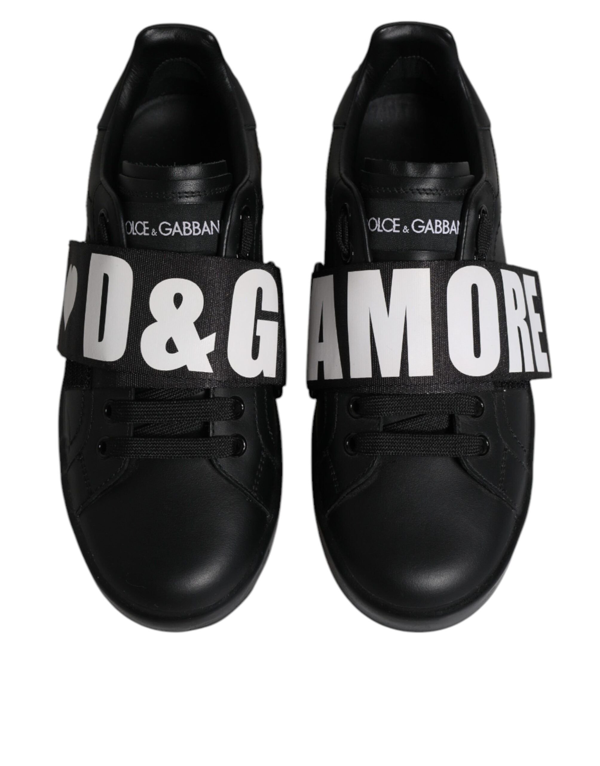 Dolce & Gabbana – Schwarze D&G AMORE – Niedrige Sneakers