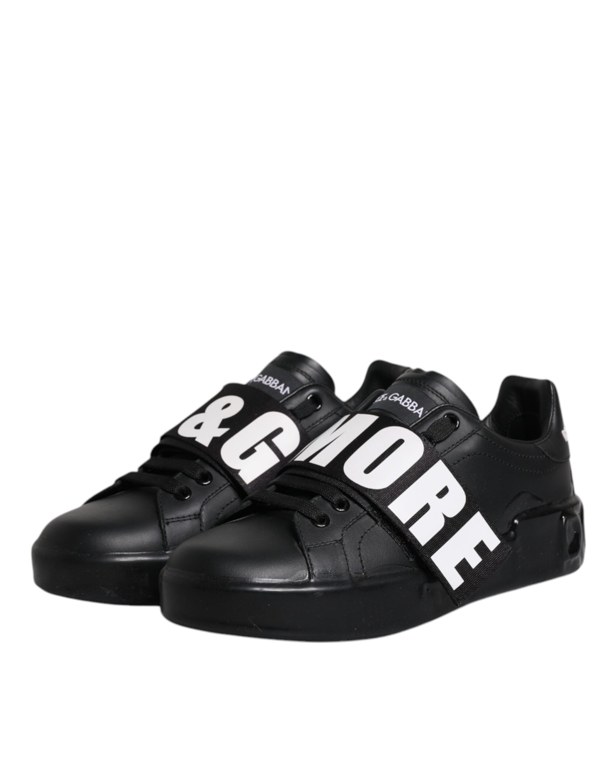 Dolce & Gabbana – Schwarze D&G AMORE – Niedrige Sneakers