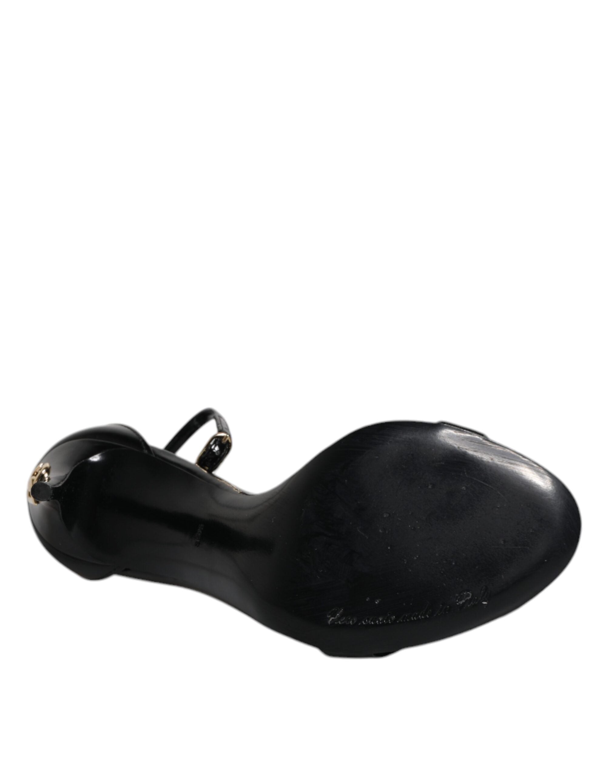 Dolce & Gabbana Schwarze KEIRA Heels Sandalen mit Knöchelriemen
