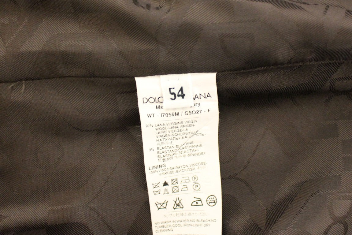 Dolce & Gabbana Elegante braun gestreifte Wollweste