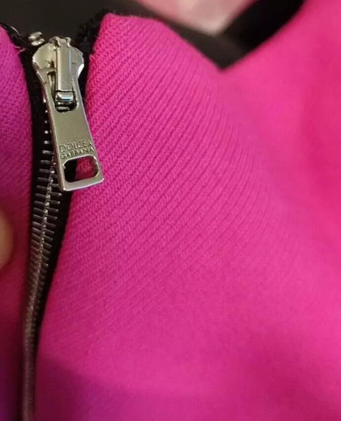 Rochie mini mulată roz, fără mâneci, Dolce & Gabbana, cu imprimeu în A