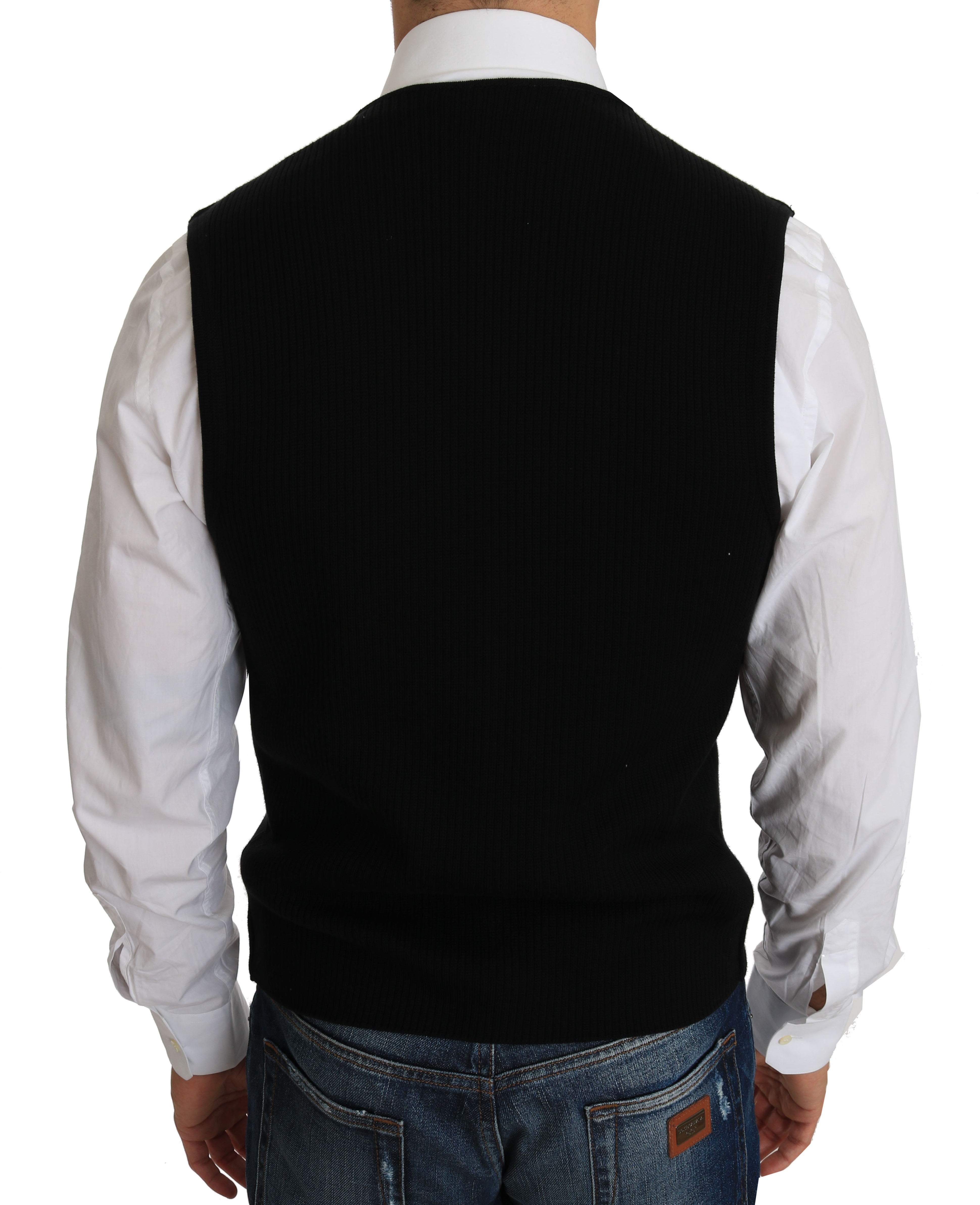 Dolce & Gabbana – Elegante, schwarze Weste aus Baumwolle