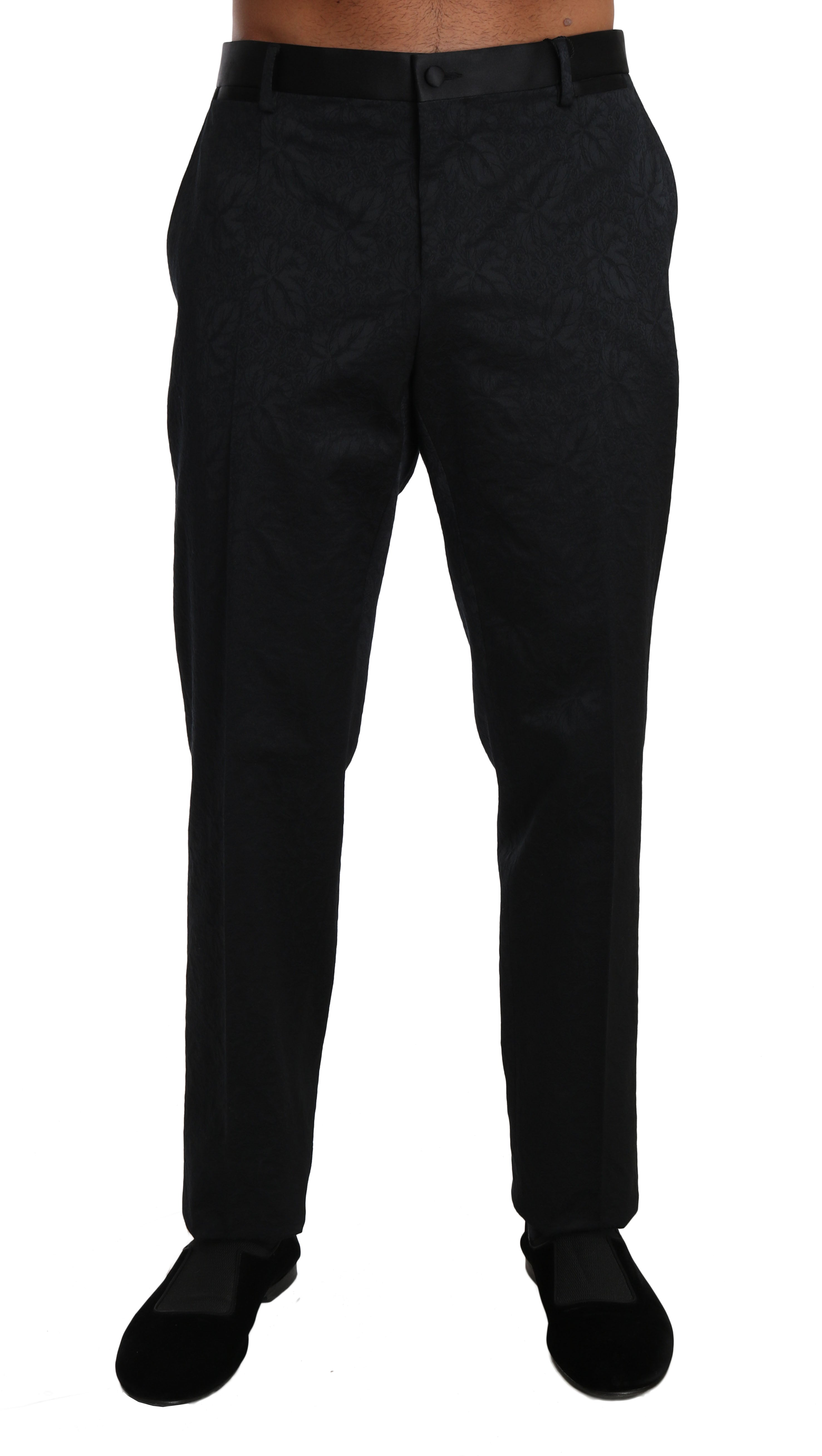 Dolce & Gabbana – Formelle Hose aus geblümtem Brokat