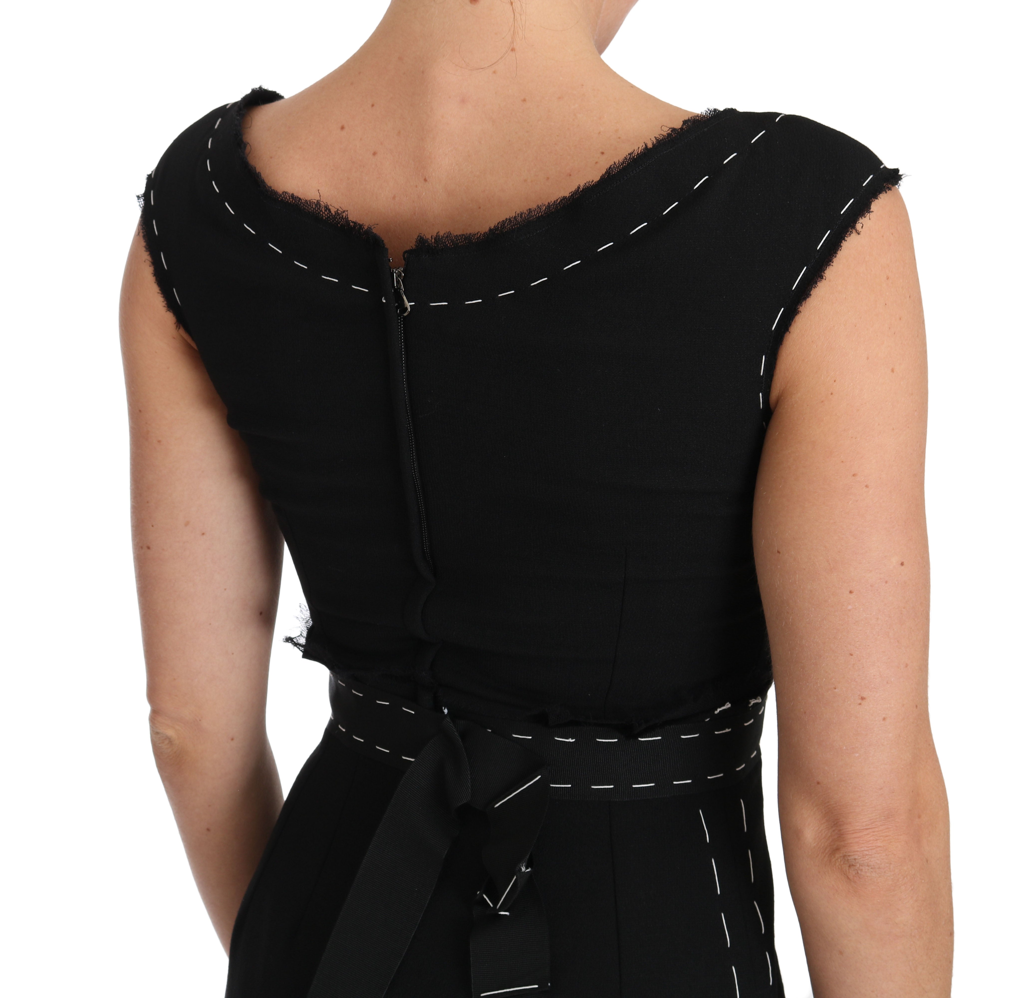 Dolce & Gabbana Elegantes schwarzes Etuikleid aus Wolle