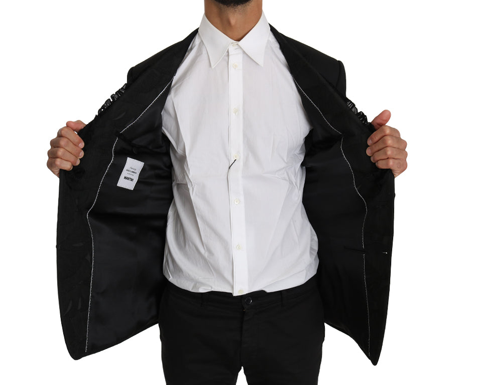 Dolce & Gabbana – Elegante, schwarze Martini-Blazerjacke in Slim Fit