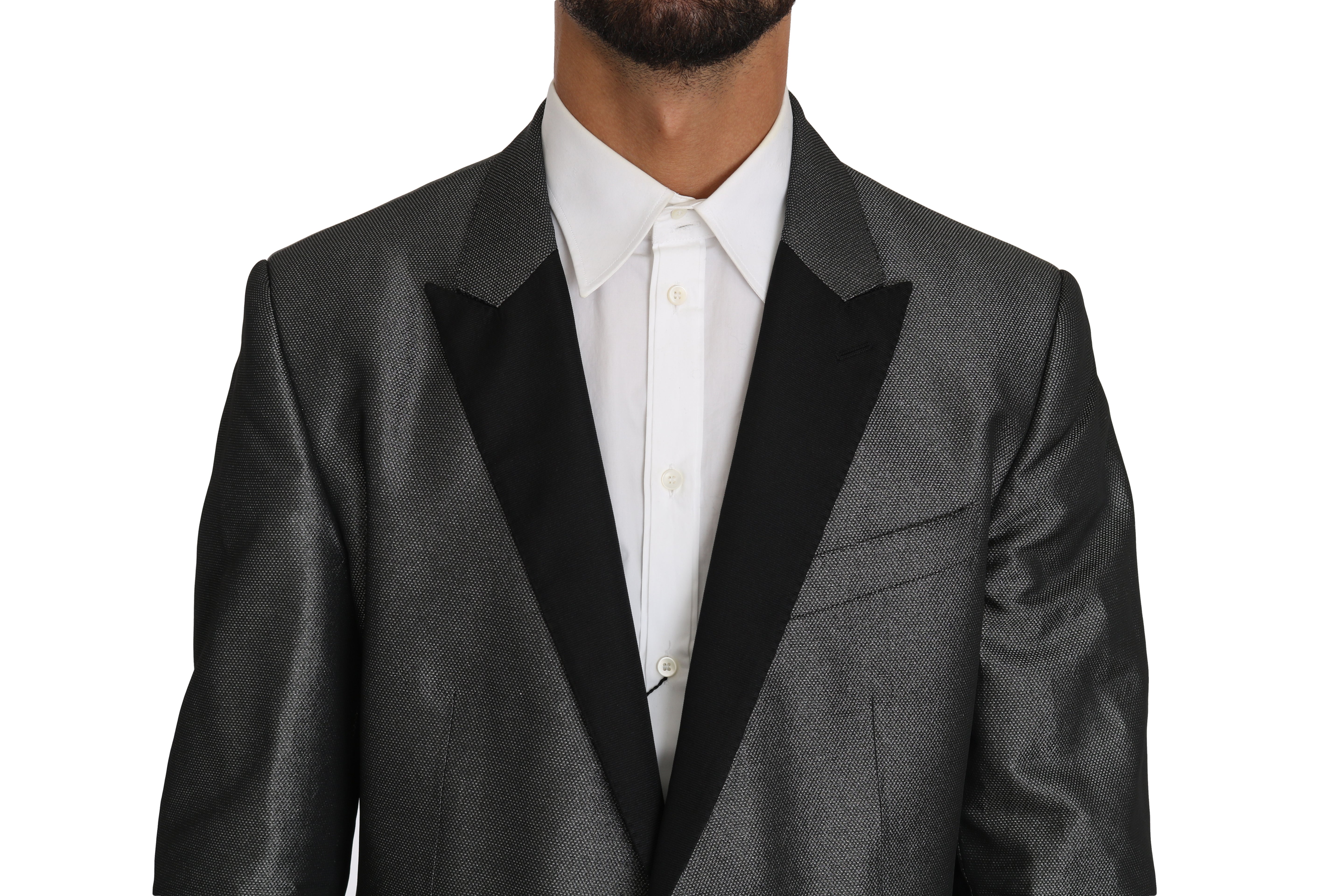 Costum elegant Dolce & Gabbana Martini gri cu model