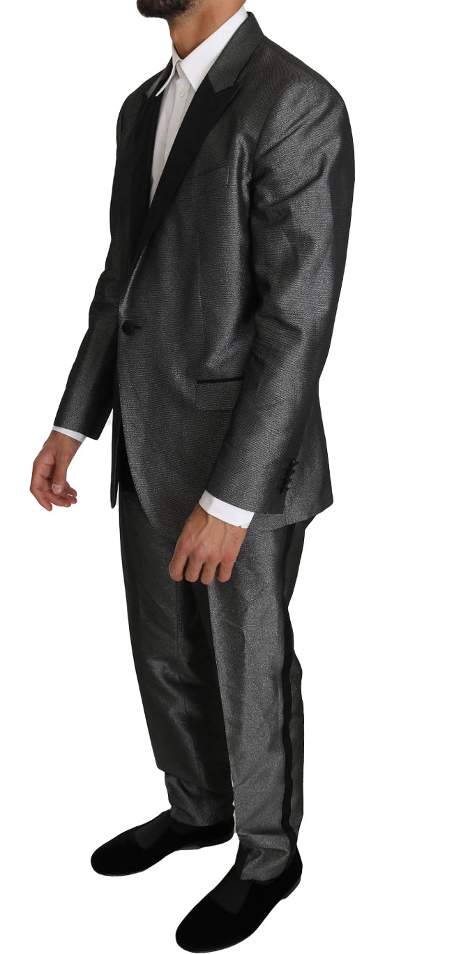 Costum elegant Dolce & Gabbana Martini gri cu model