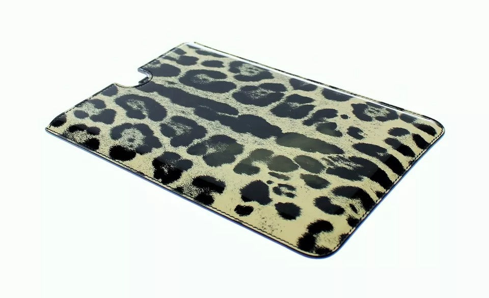 Husă pentru tabletă Dolce & Gabbana cu model leopard alb și copertă pentru eBook