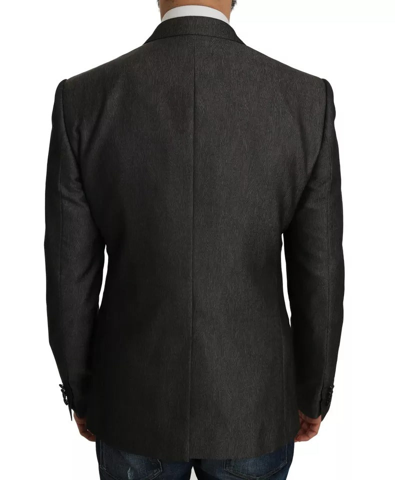 Dolce & Gabbana Grauer MARTINI 2-teiliger Weste-Mantel-Blazer