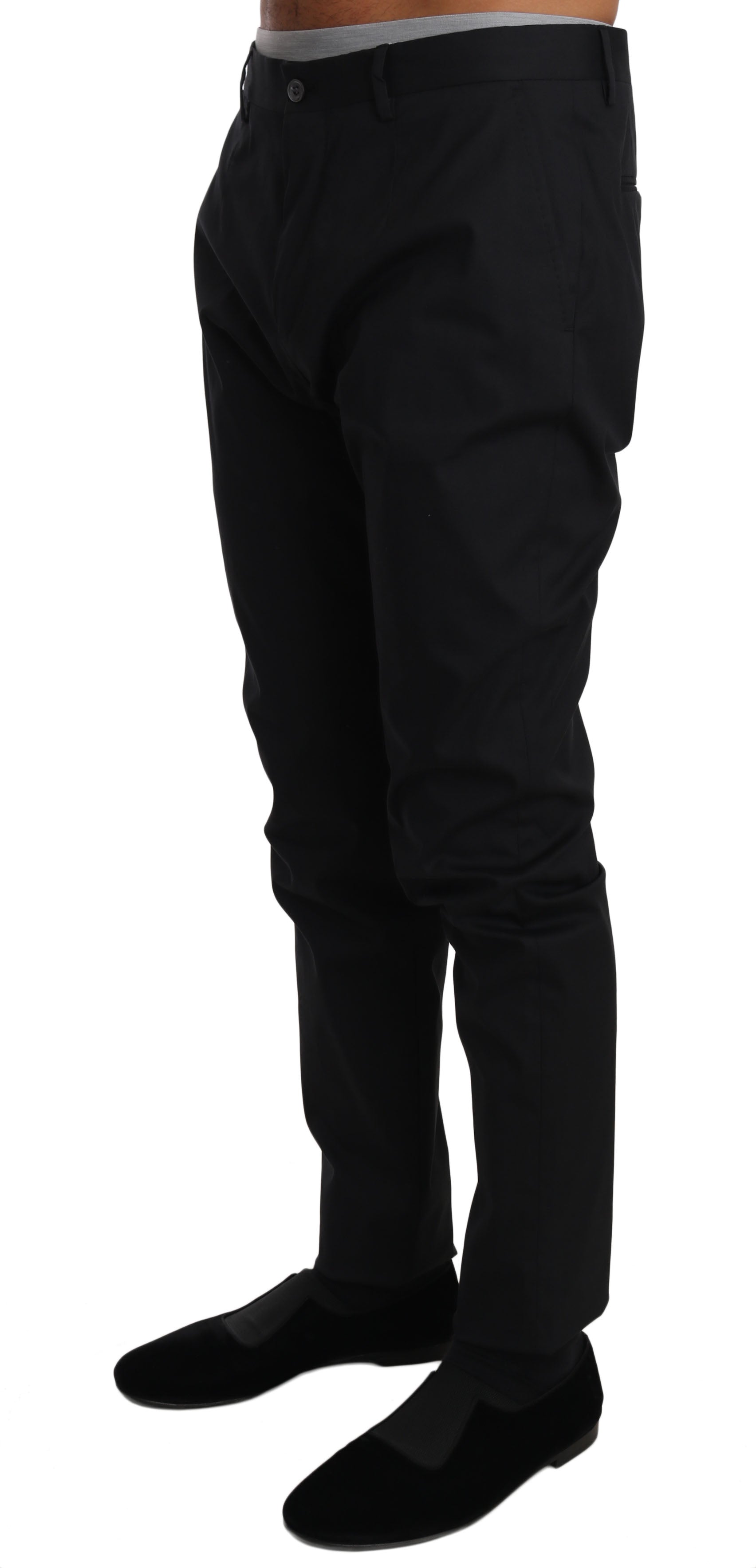 Dolce & Gabbana Elegante schwarze Hose aus Wollmischung