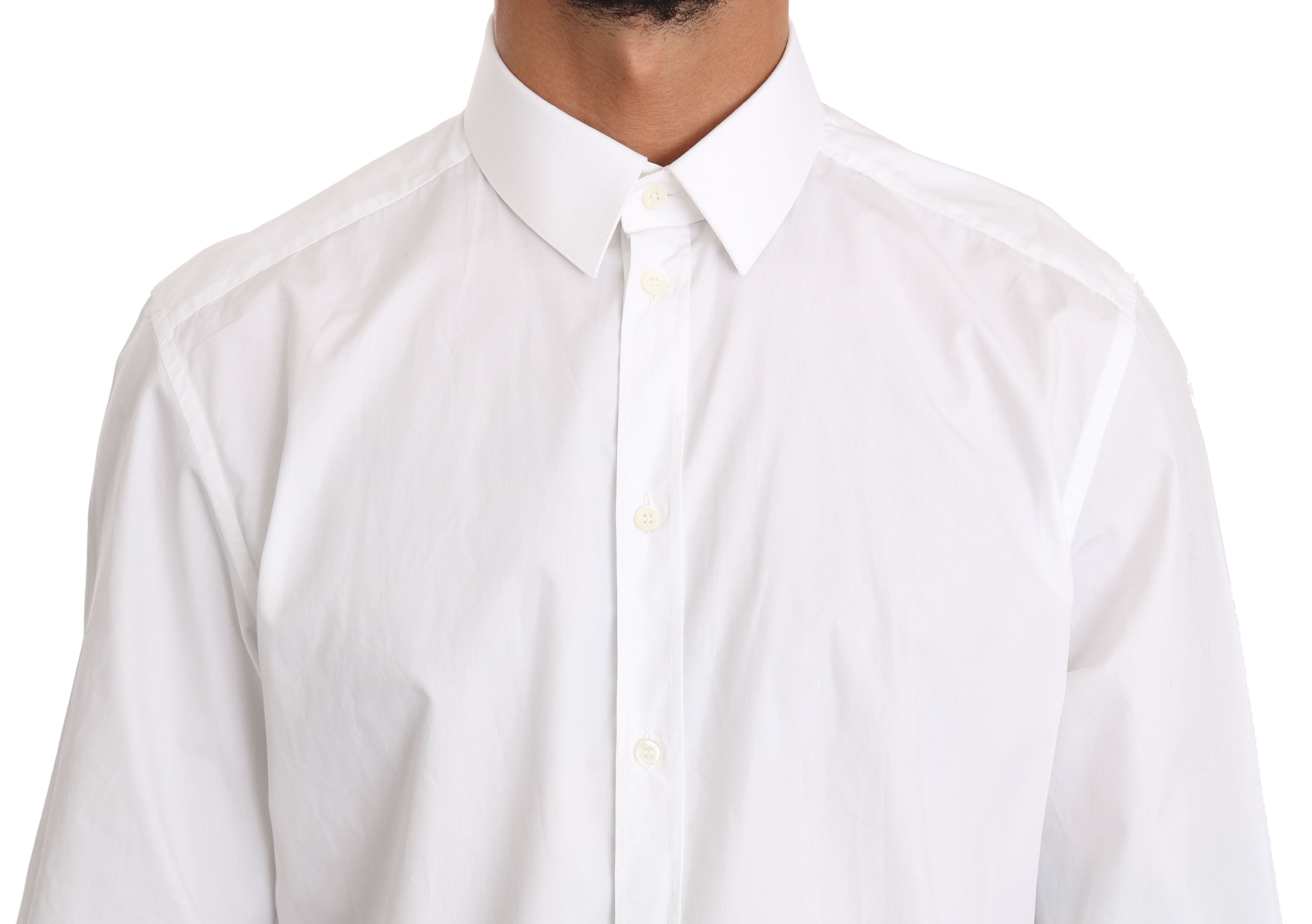 Dolce & Gabbana – Elegantes Slim Fit-Hemd in reinem Weiß