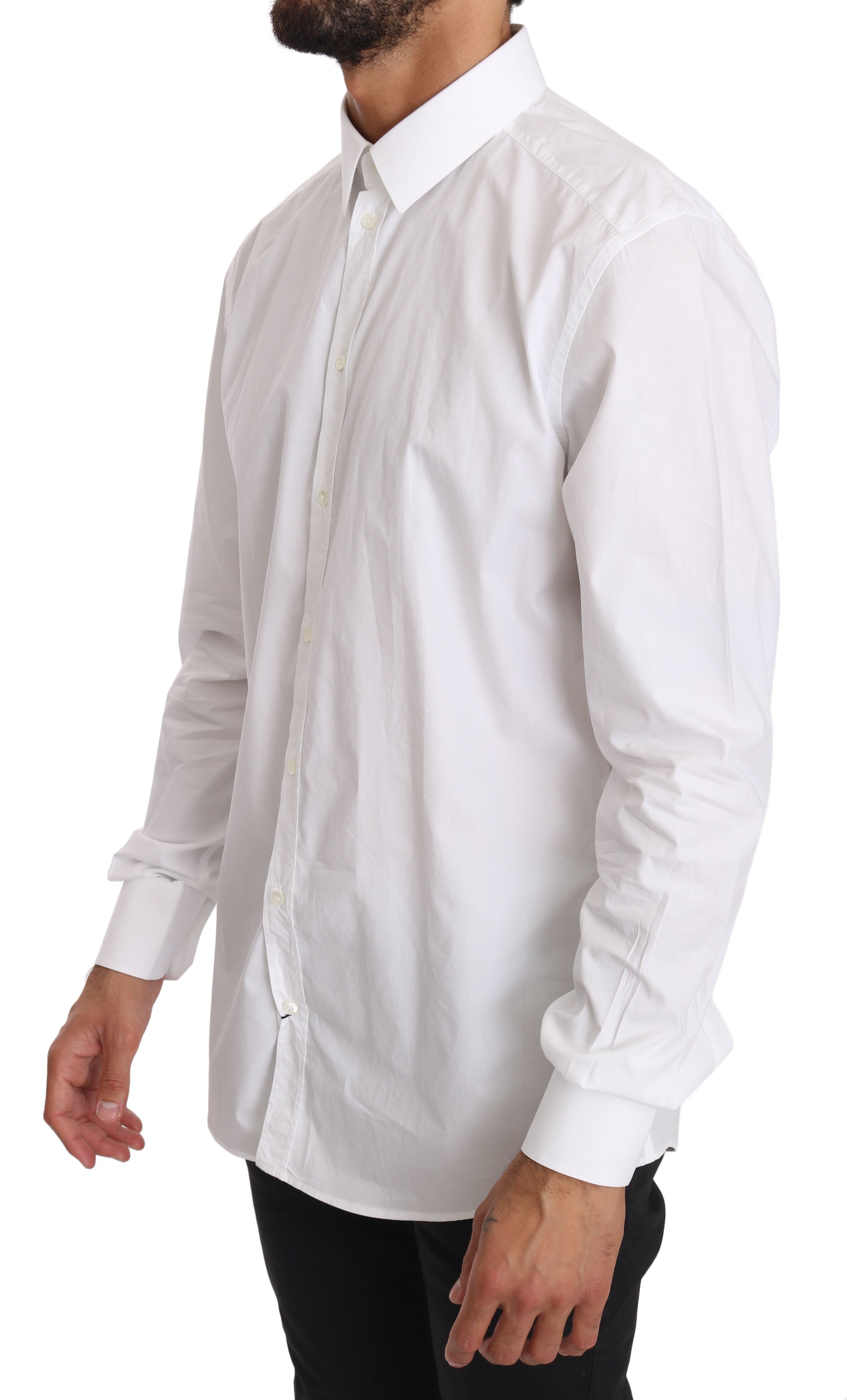 Dolce & Gabbana – Elegantes Slim Fit-Hemd in reinem Weiß