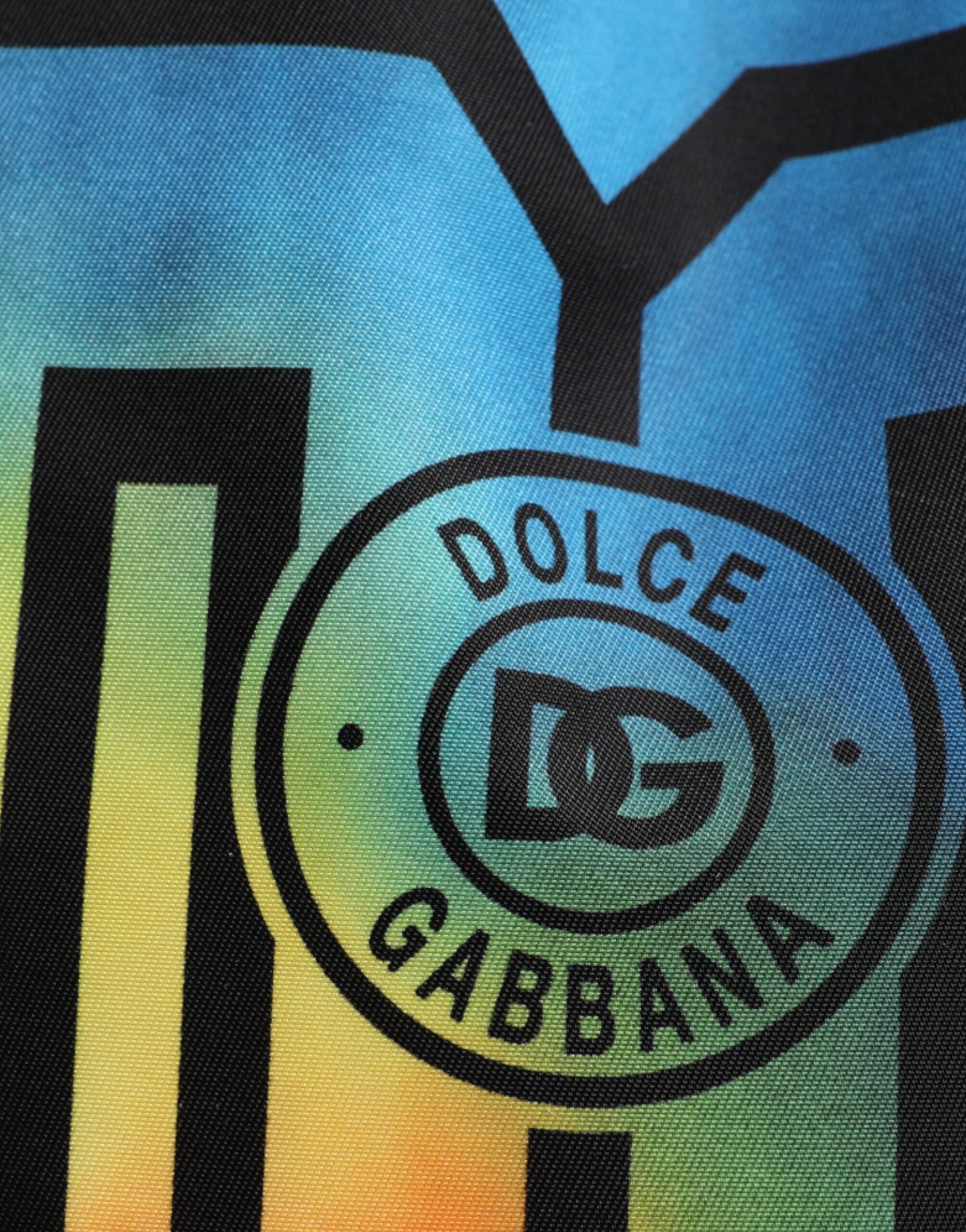 Dolce & Gabbana – Mehrfarbiger Rucksack aus Nylon mit Batikmuster und Logo-Print für Kinder