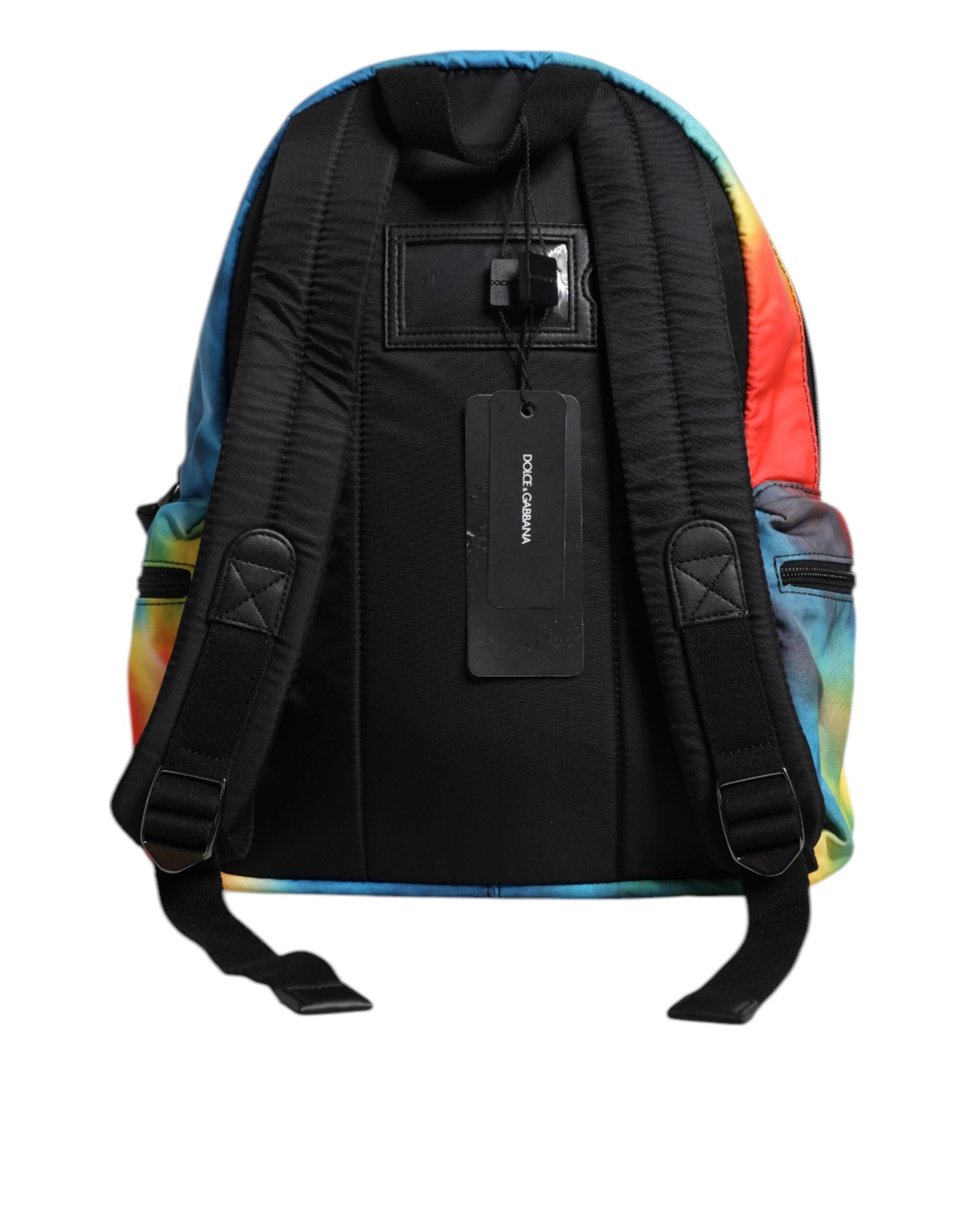 Dolce & Gabbana – Mehrfarbiger Rucksack aus Nylon mit Batikmuster und Logo-Print für Kinder