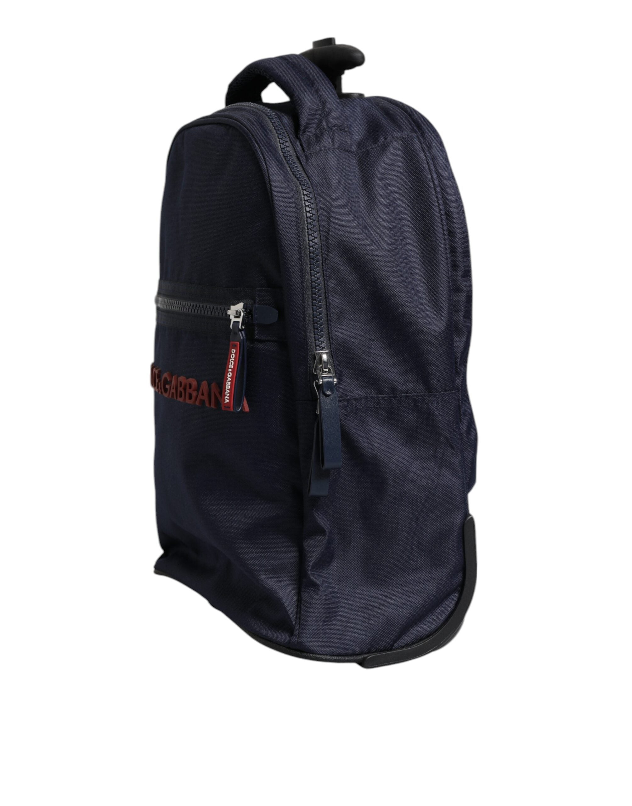Dolce & Gabbana Blau-Rot Polyester Kinder Rucksack Rad Koffer Tasche