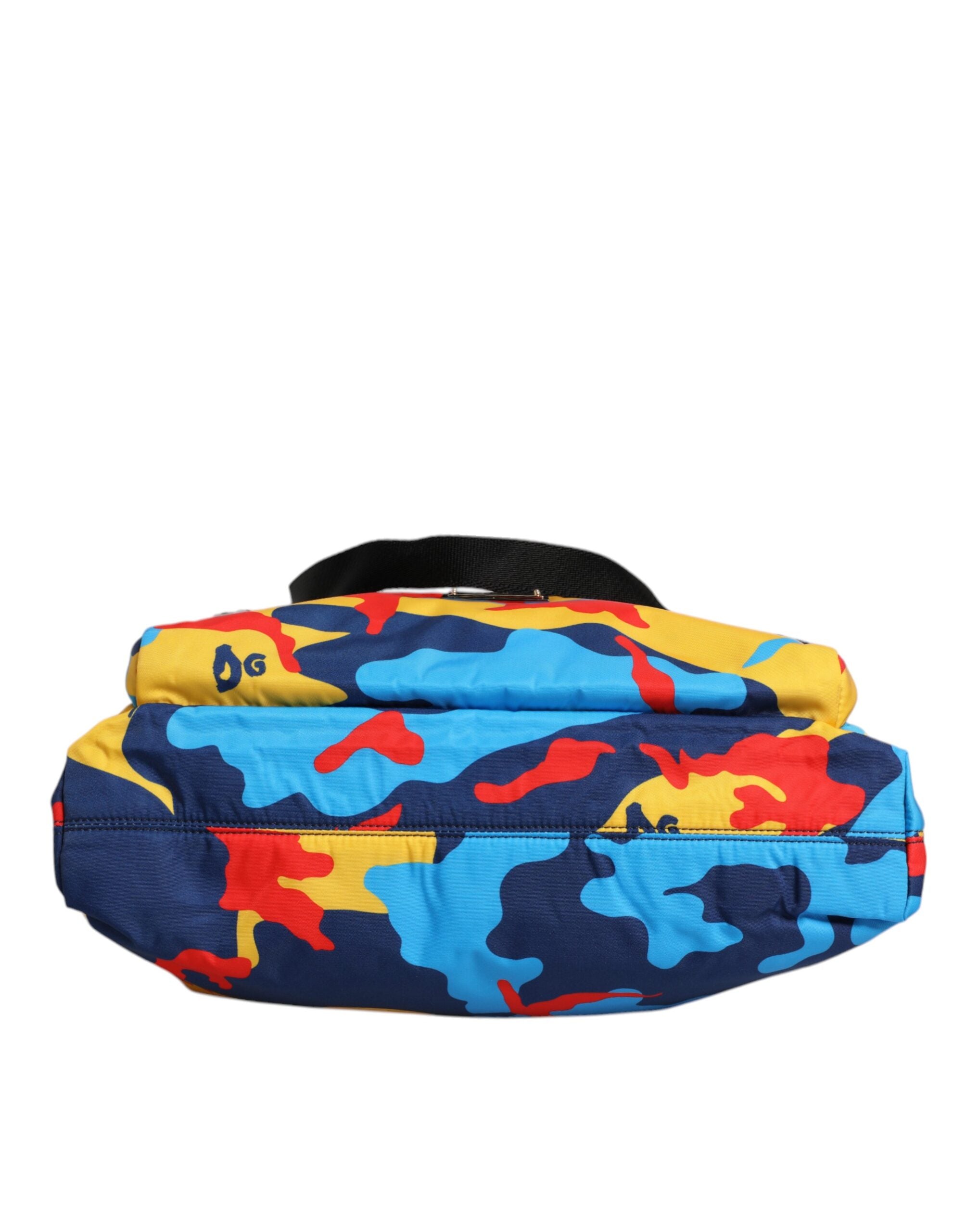 Dolce & Gabbana Geantă de cumpărături din nailon multicolor camuflaj