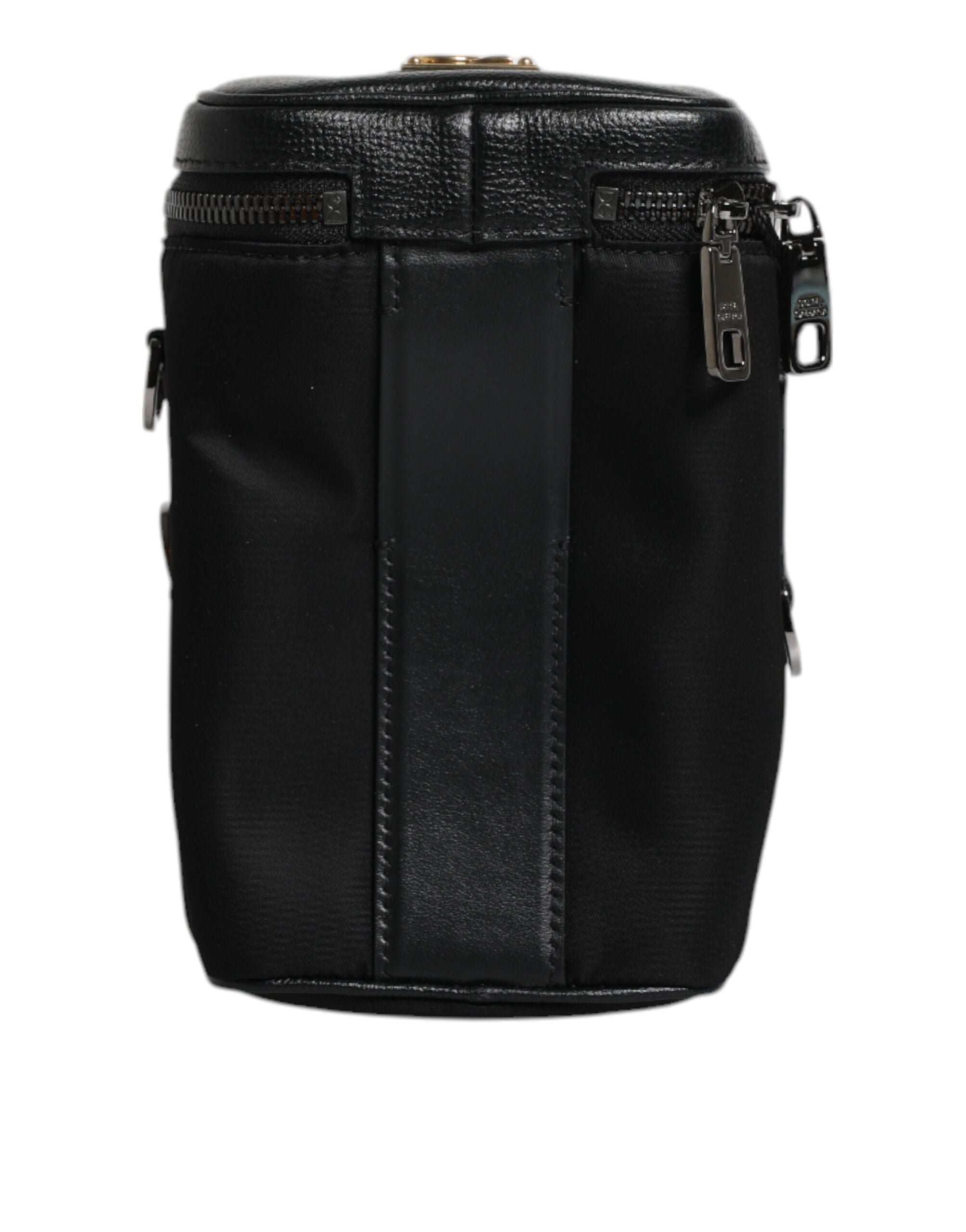 Dolce & Gabbana – Schwarze Umhängetasche aus Leder mit Logo