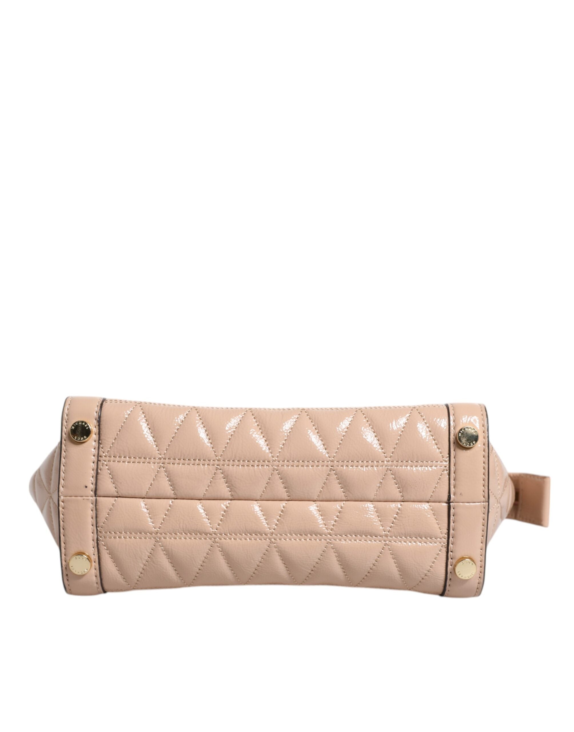 Michael Kors – Umhängetasche „VIVIANNE“ aus gestepptem Leder mit Logo in Pfirsich