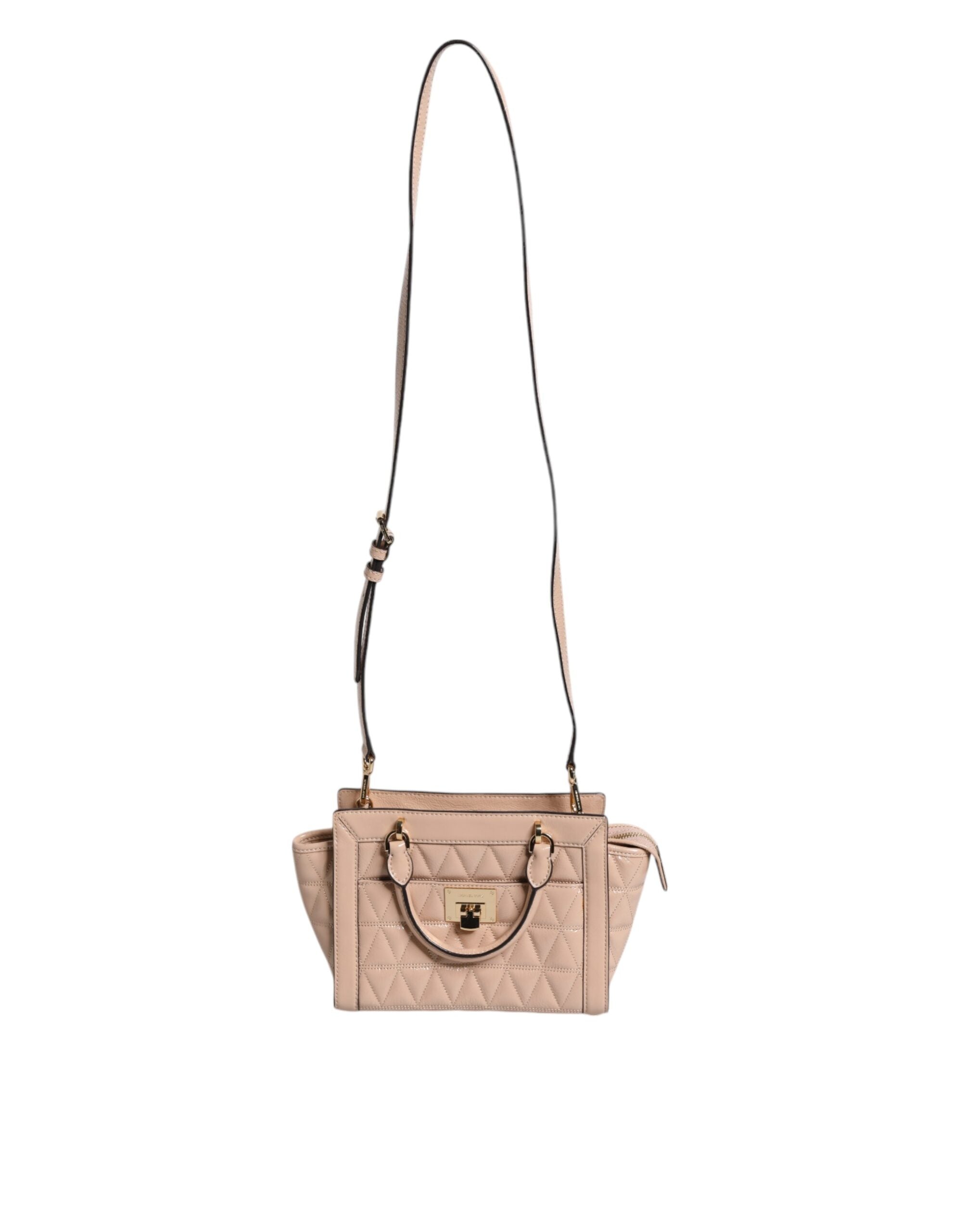 Michael Kors – Umhängetasche „VIVIANNE“ aus gestepptem Leder mit Logo in Pfirsich