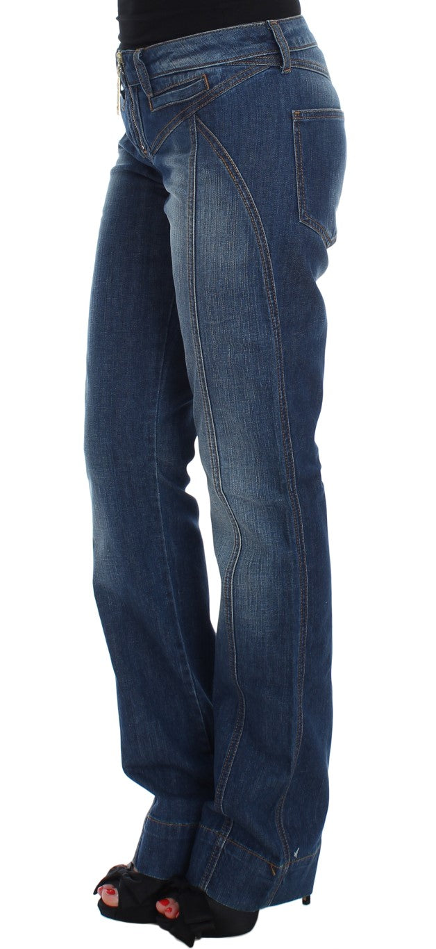 Denim albastru-deschis Cavalli Chic cu boot cut
