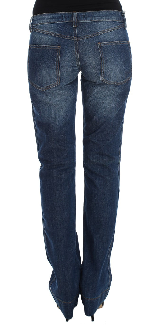 Denim albastru-deschis Cavalli Chic cu boot cut